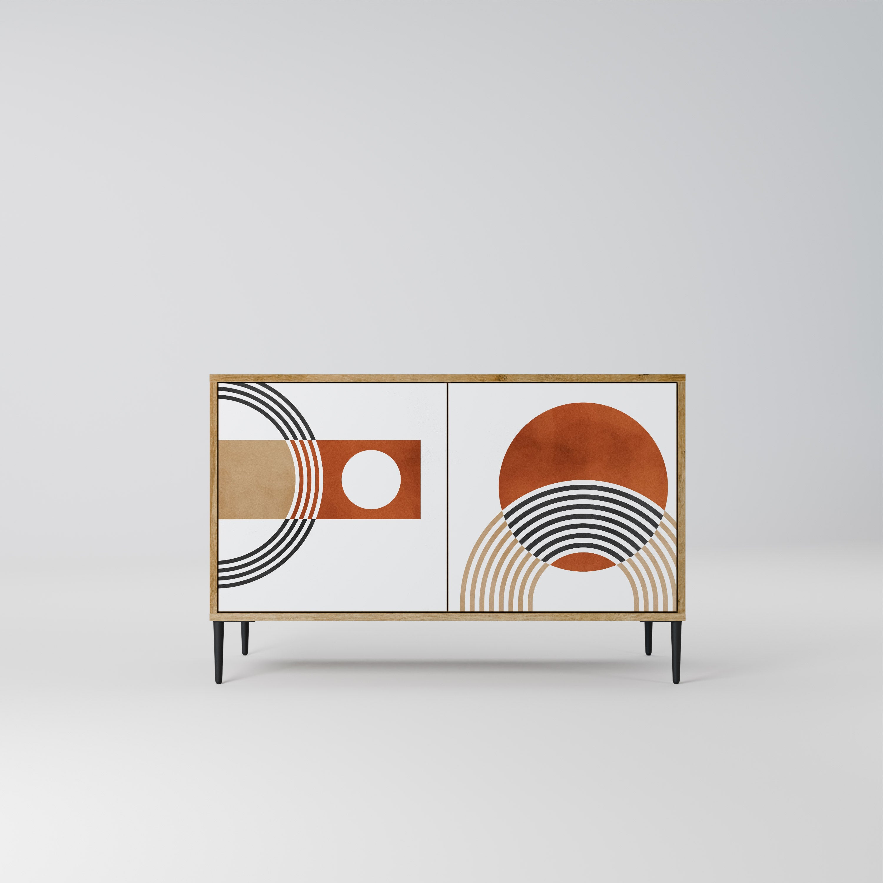 CIRCLE RHYTM 2-Door Sideboard in Oak Effect