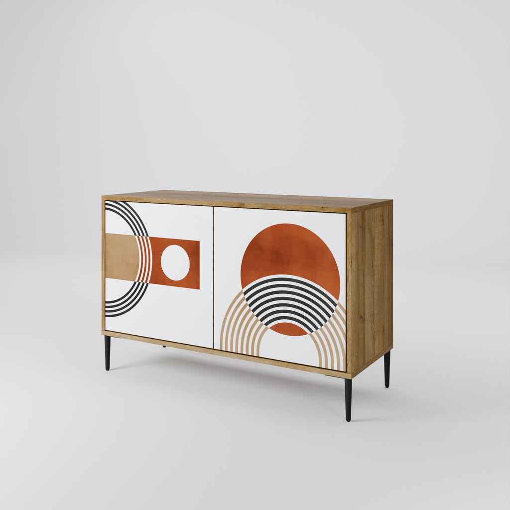 CIRCLE RHYTM 2-Door Sideboard in Oak Effect