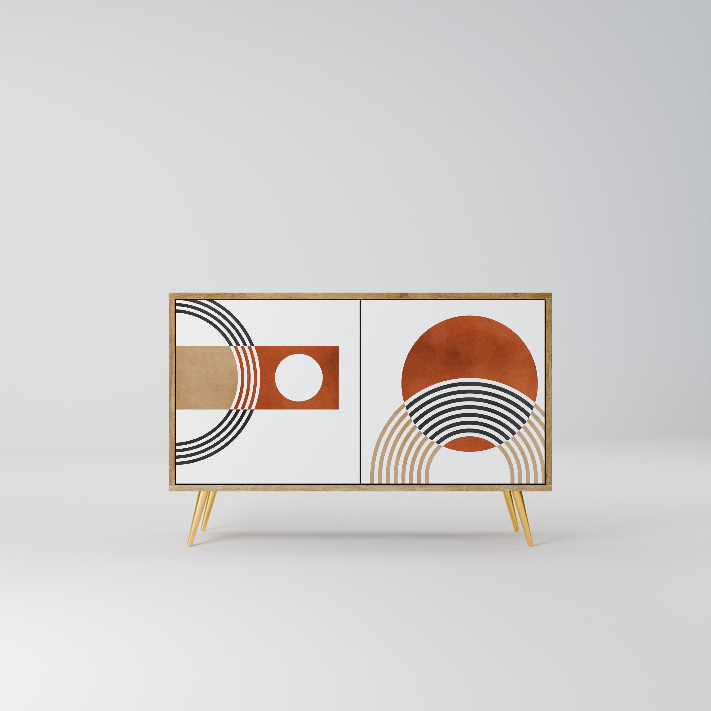 CIRCLE RHYTM 2-Door Sideboard in Oak Effect