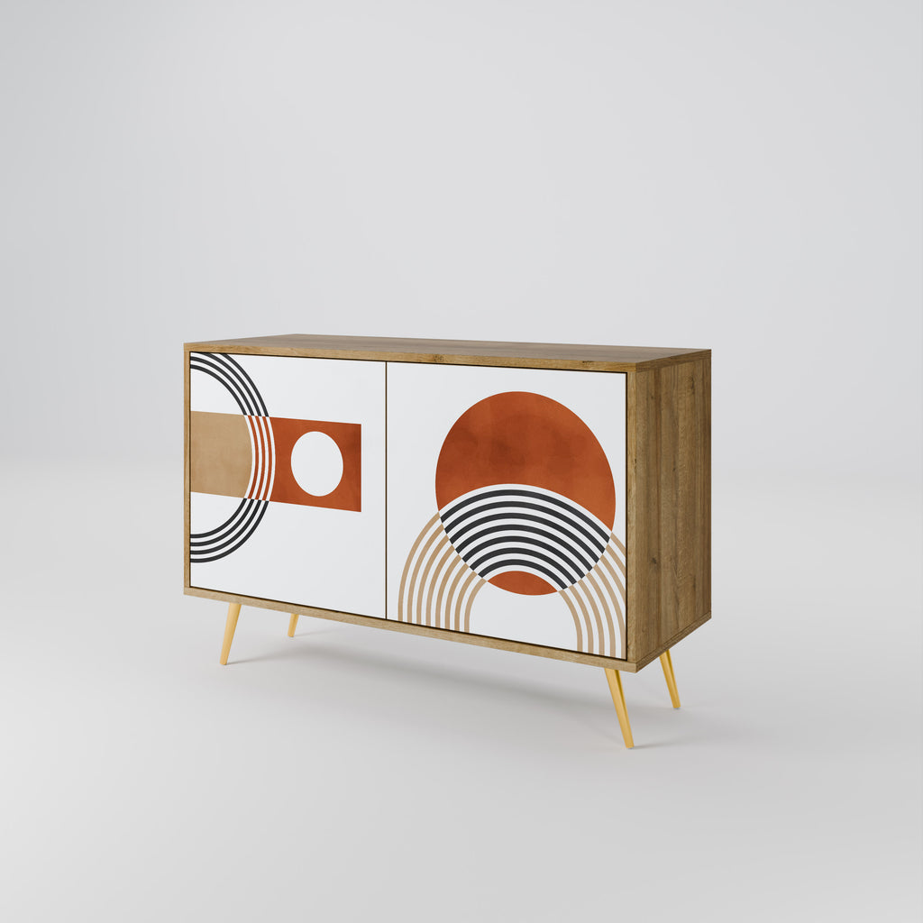 CIRCLE RHYTM 2-Door Sideboard in Oak Effect