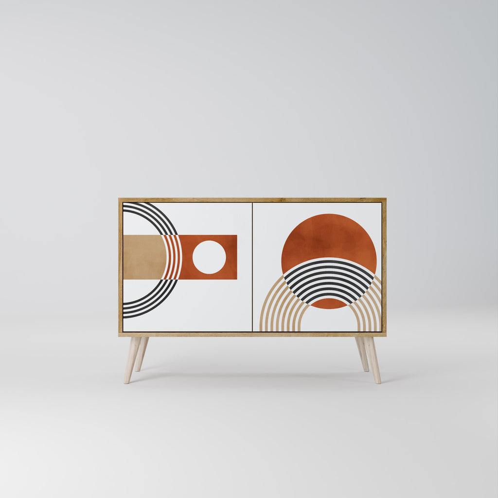 CIRCLE RHYTM 2-Door Sideboard in Oak Effect