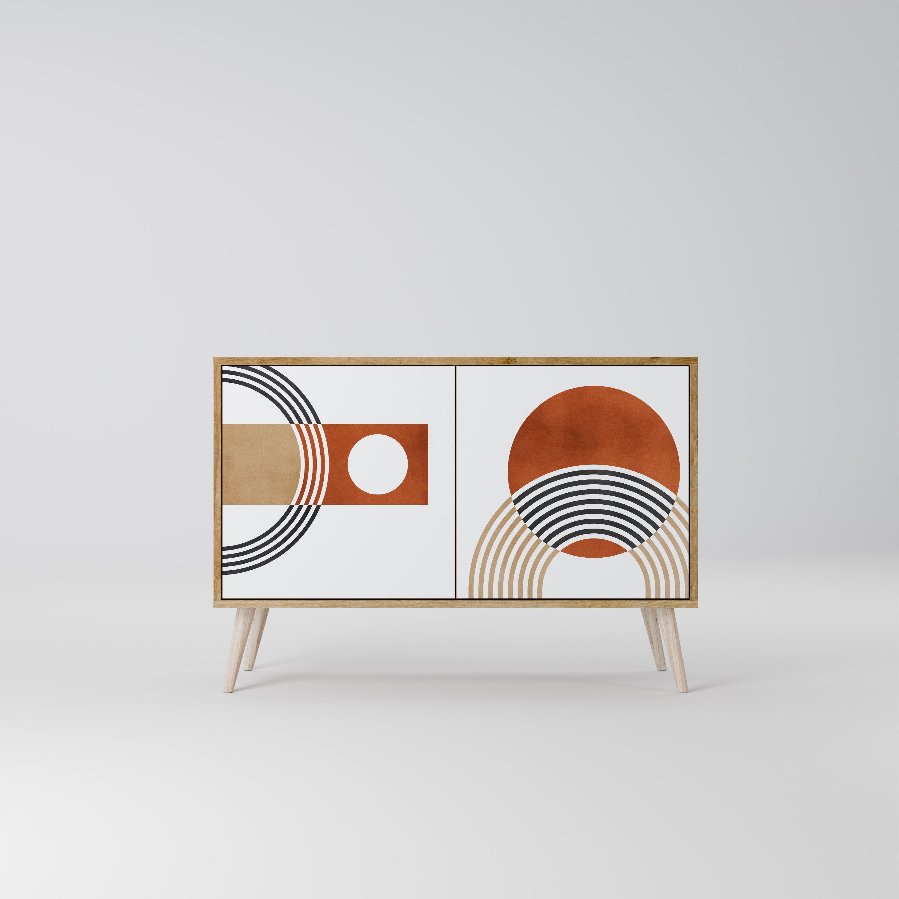 CIRCLE RHYTM 2-Door Sideboard in Oak Effect