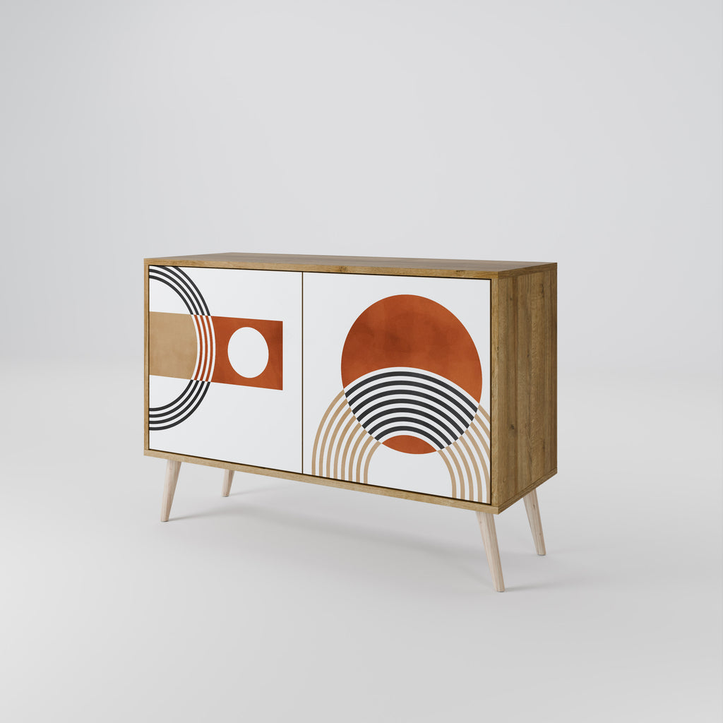 CIRCLE RHYTM 2-Door Sideboard in Oak Effect