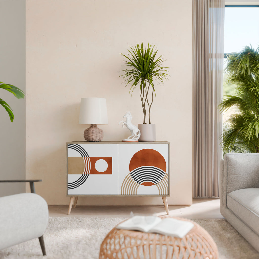 CIRCLE RHYTM 2-Door Sideboard in Oak Effect