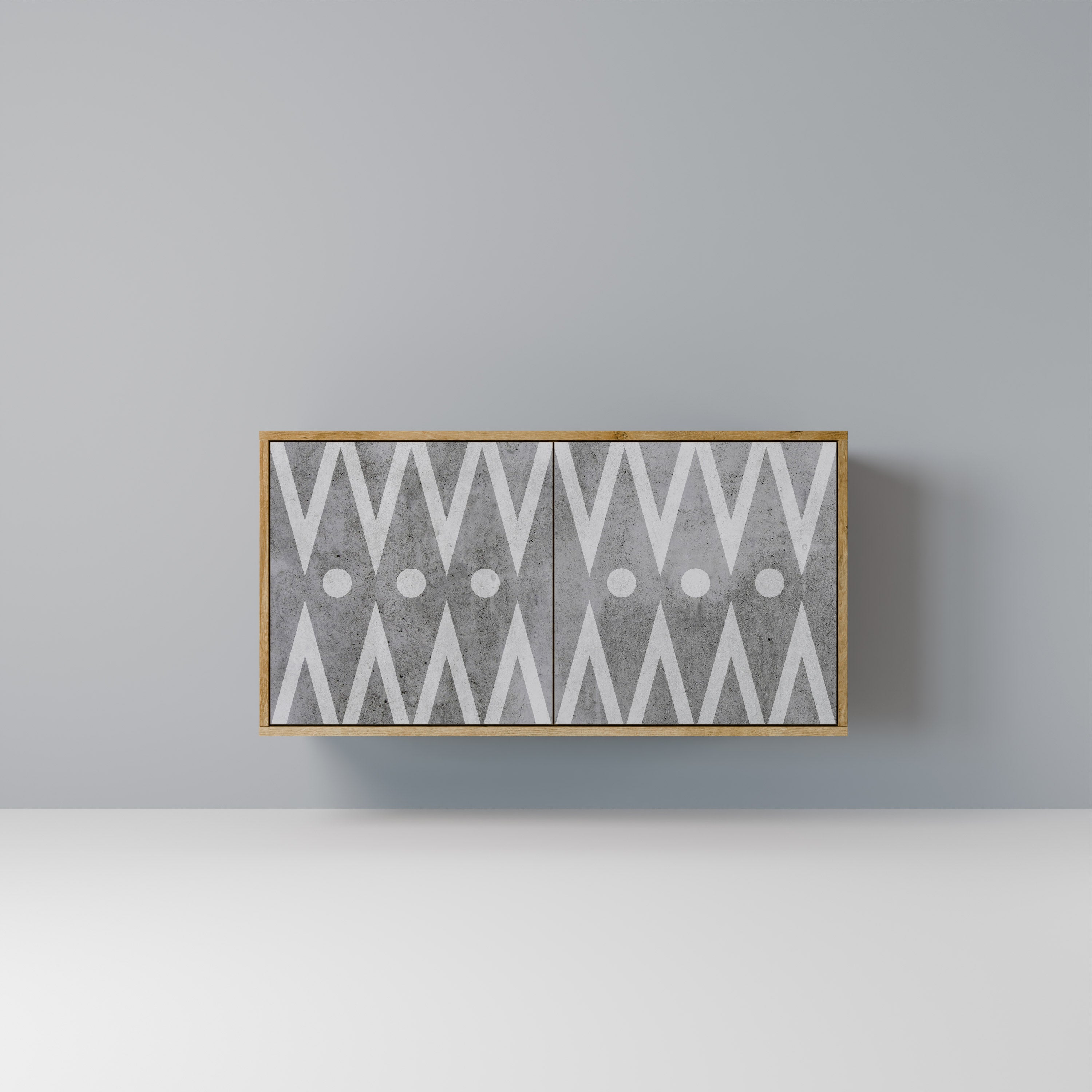 SHARP EDGES 2-Door Sideboard in Oak Effect