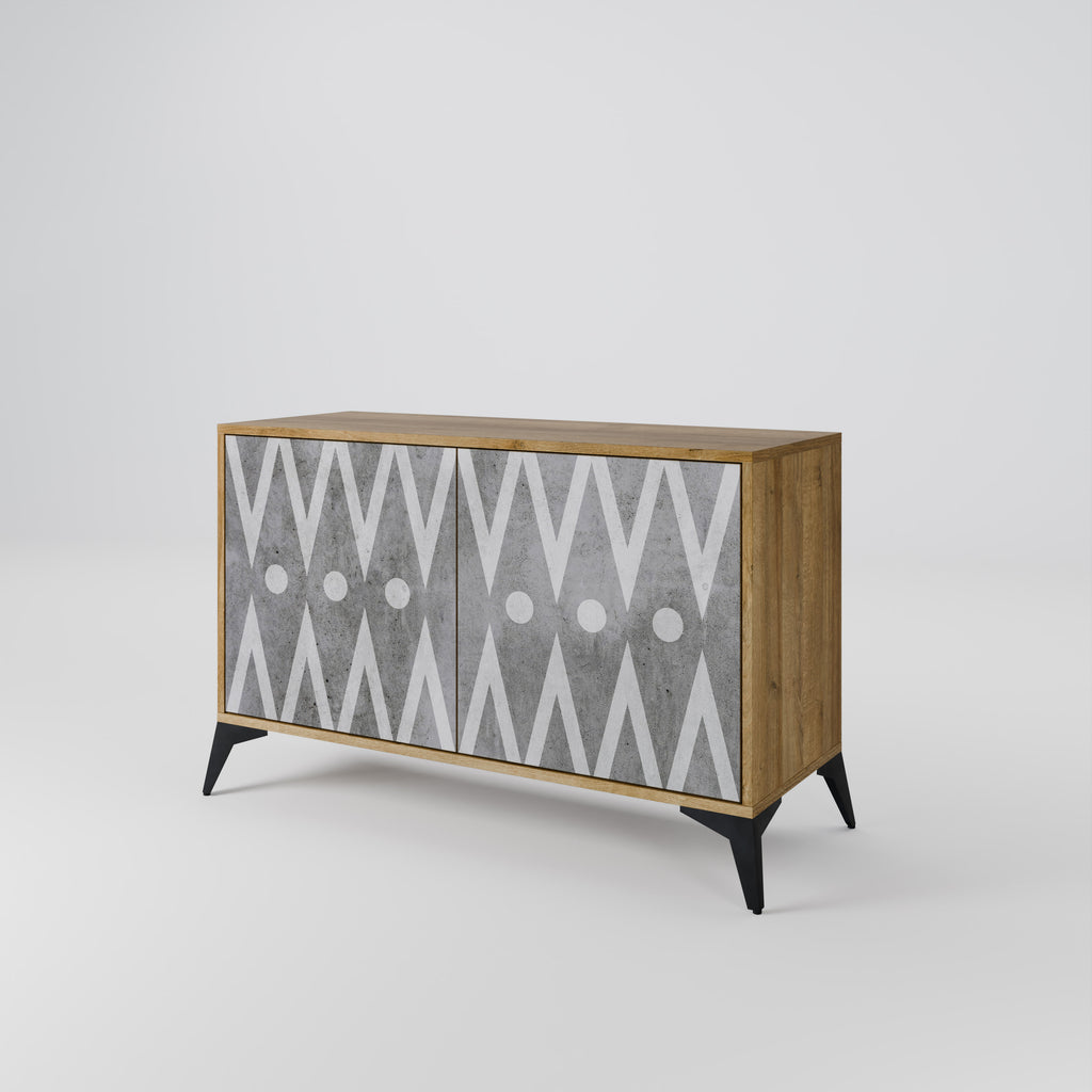 SHARP EDGES 2-Door Sideboard in Oak Effect