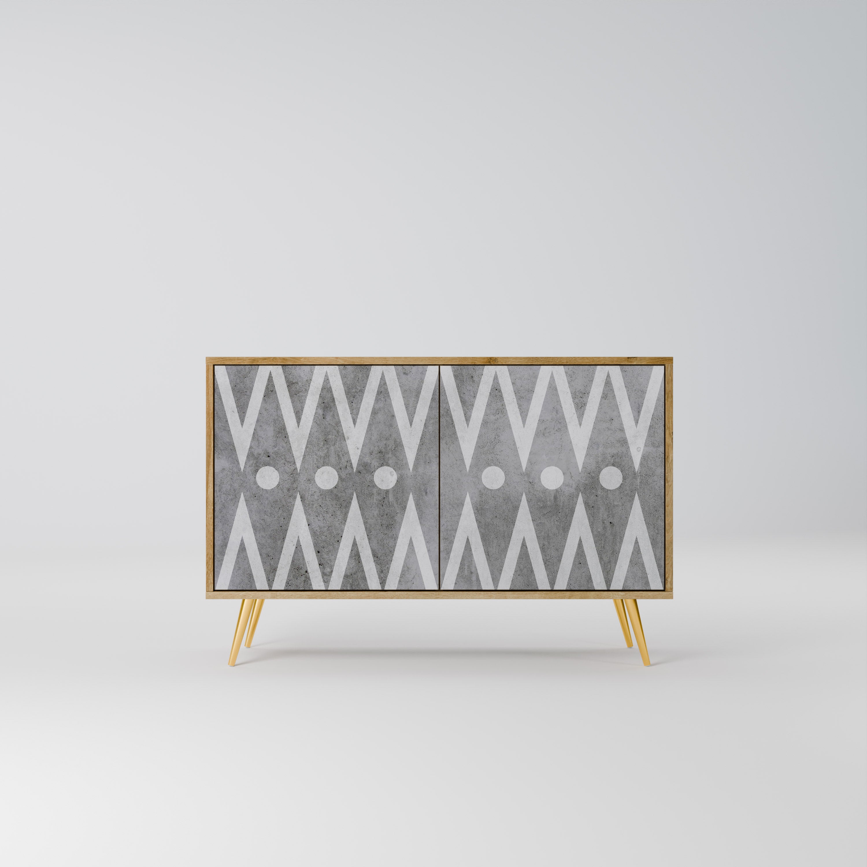 SHARP EDGES 2-Door Sideboard in Oak Effect