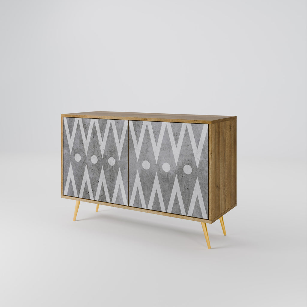 SHARP EDGES 2-Door Sideboard in Oak Effect