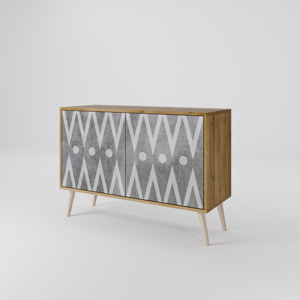 SHARP EDGES 2-Door Sideboard in Oak Effect