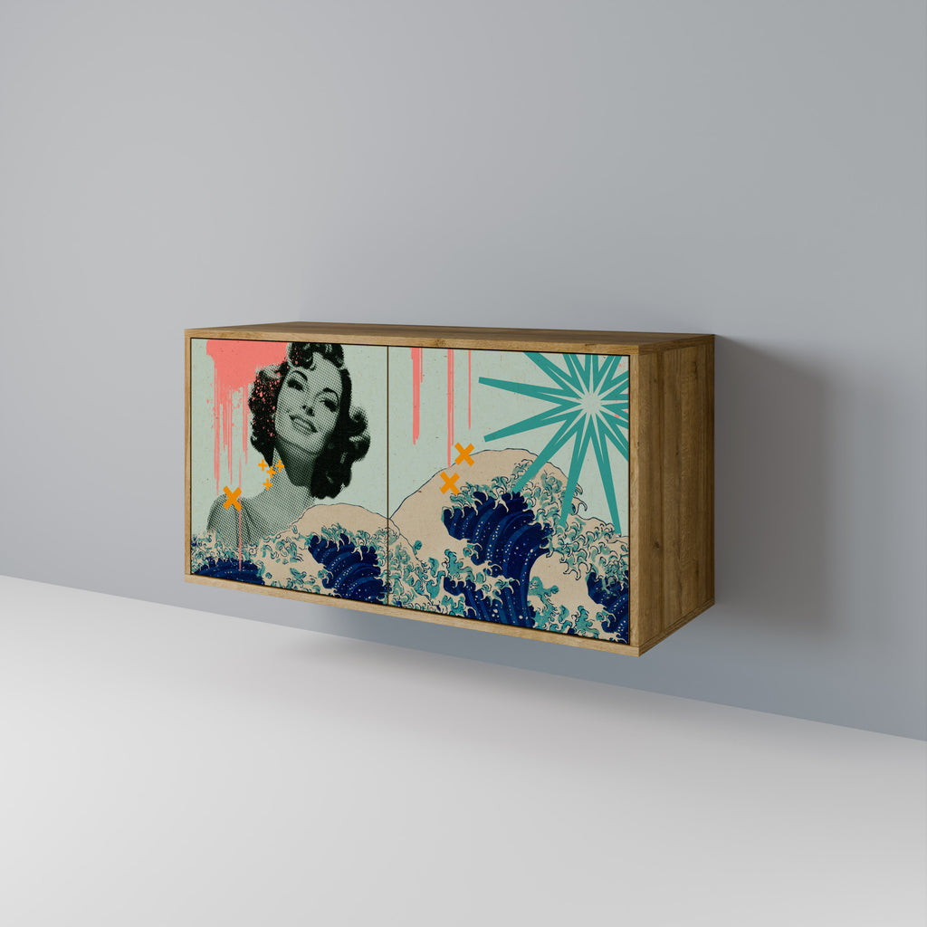 KANAGAWA BEAUTY 2-Door Sideboard in Oak Effect