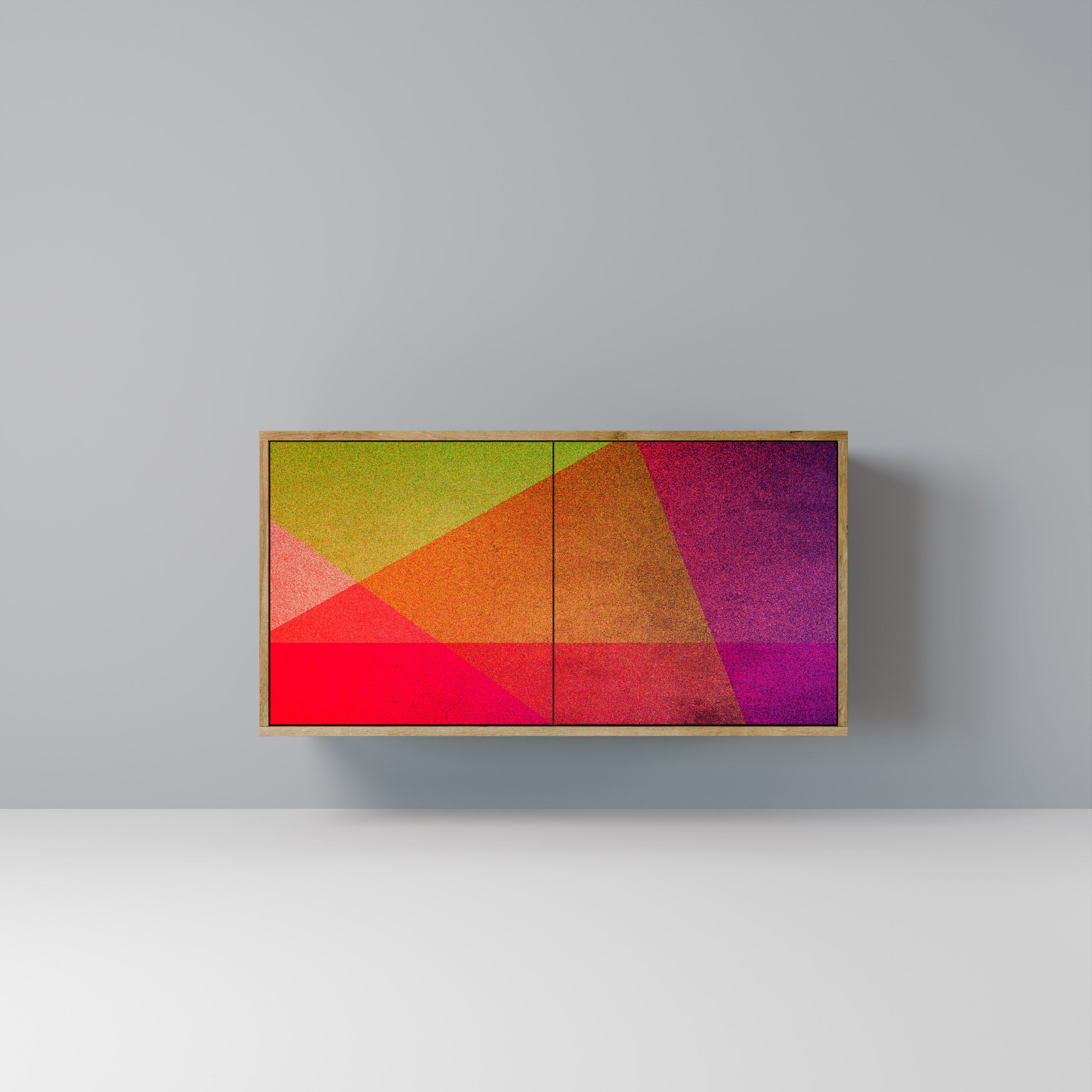 VIVID GEOMETRY 2-Door Sideboard in Oak Effect