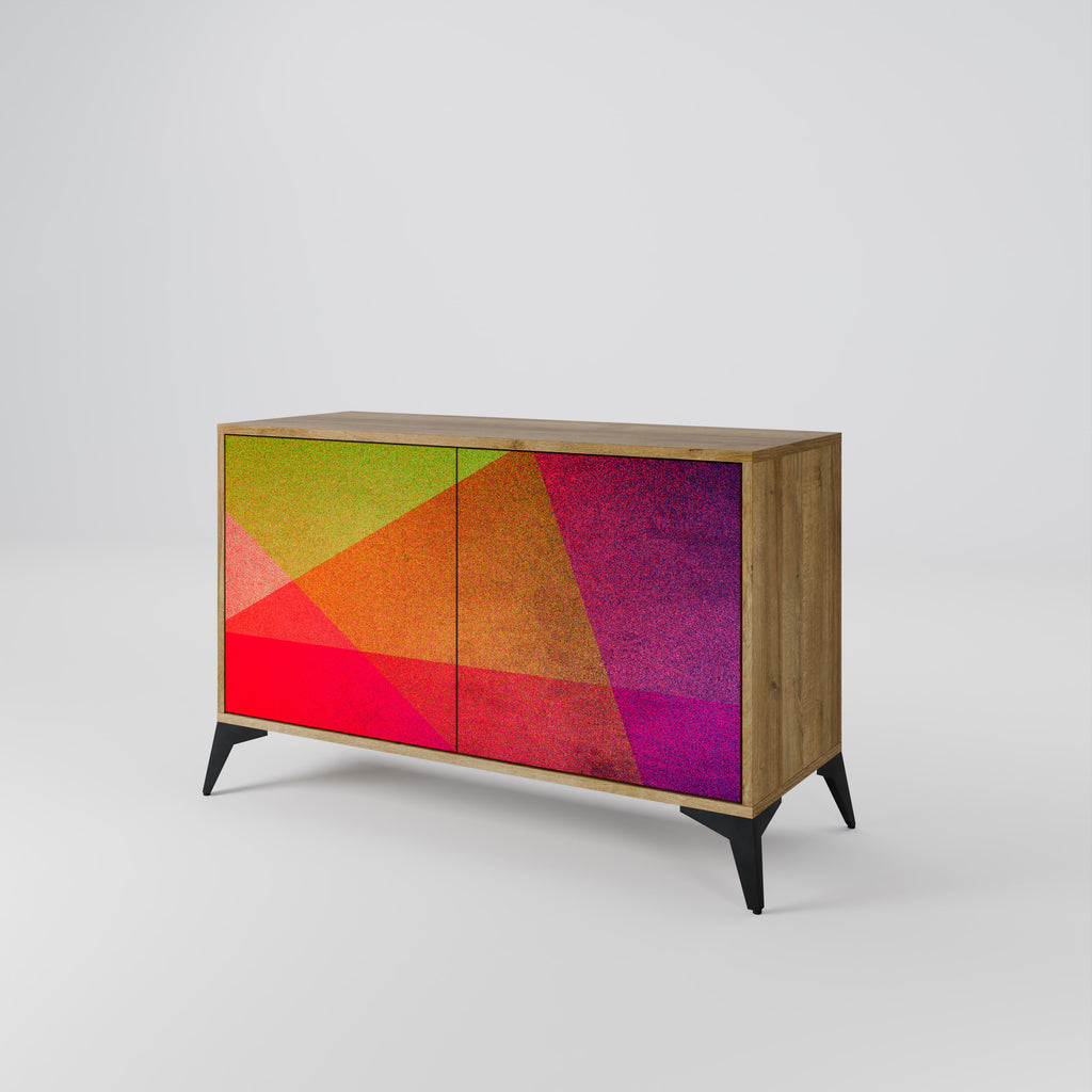 VIVID GEOMETRY 2-Door Sideboard in Oak Effect