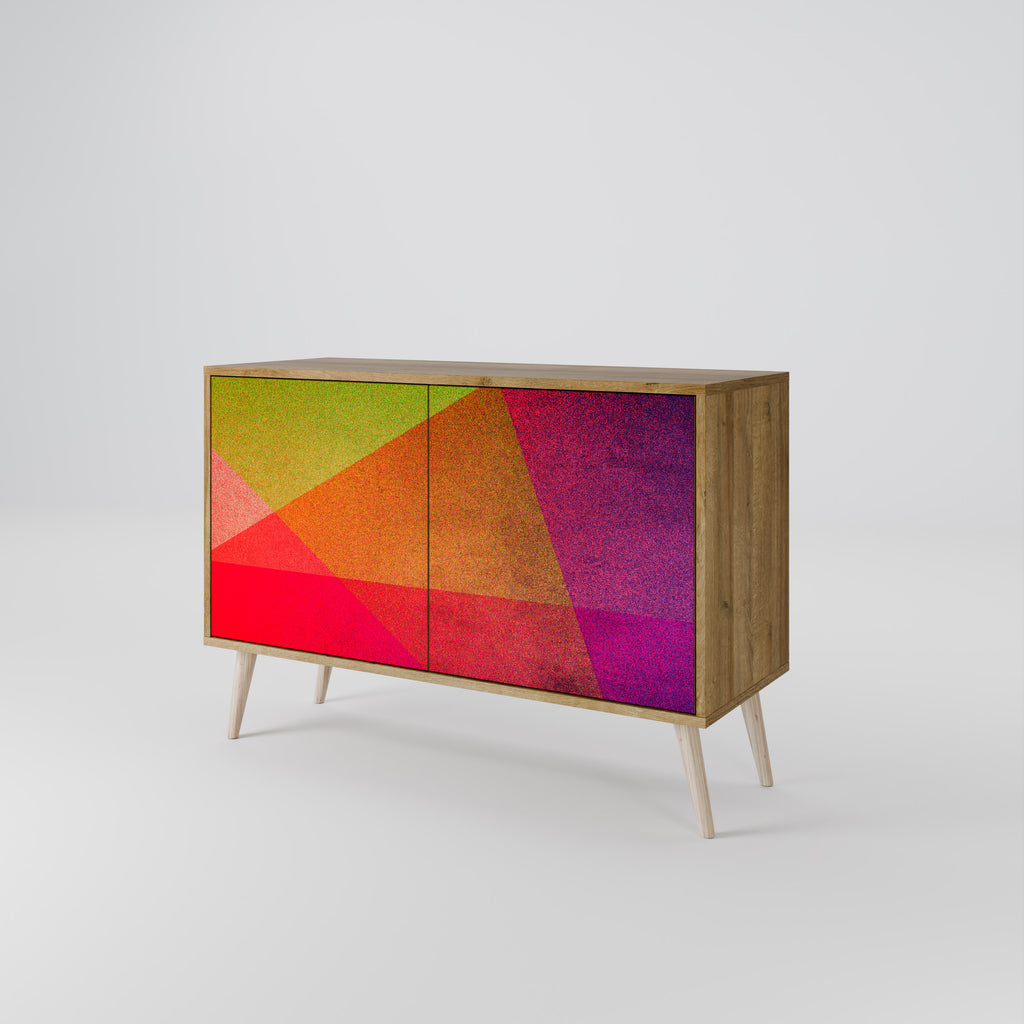 VIVID GEOMETRY 2-Door Sideboard in Oak Effect