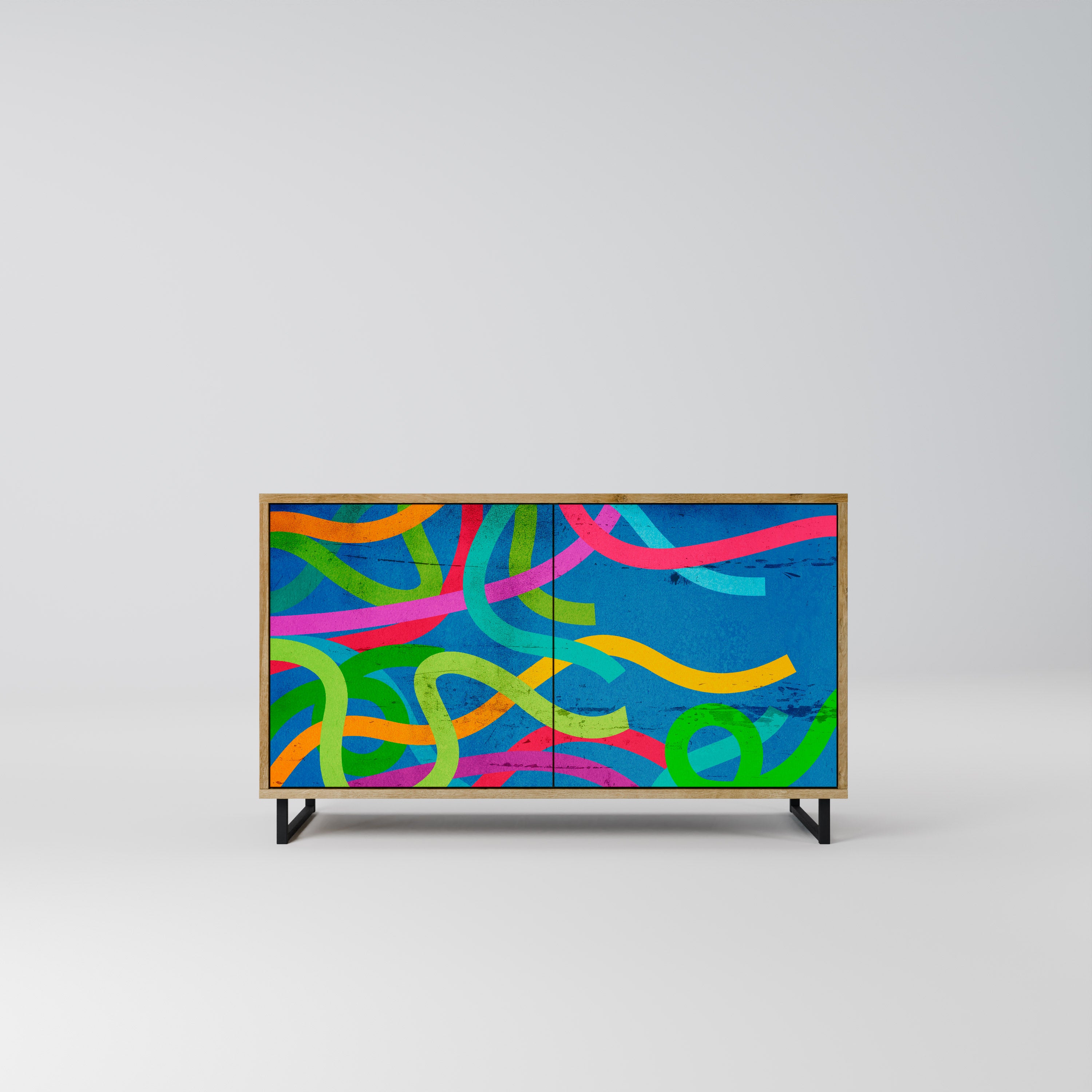 STREAMER TANGLE 2-Door Sideboard in Oak Effect