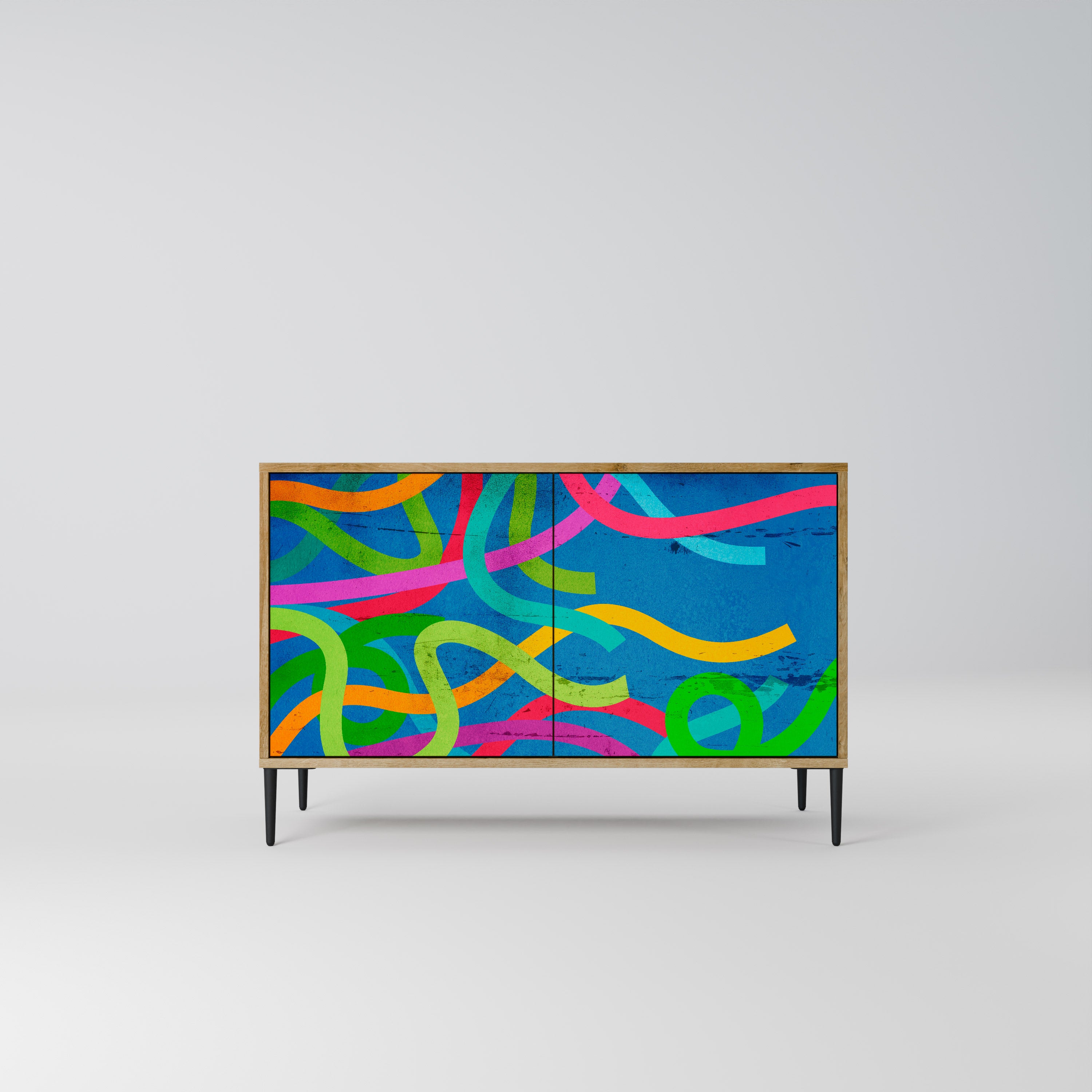 STREAMER TANGLE 2-Door Sideboard in Oak Effect