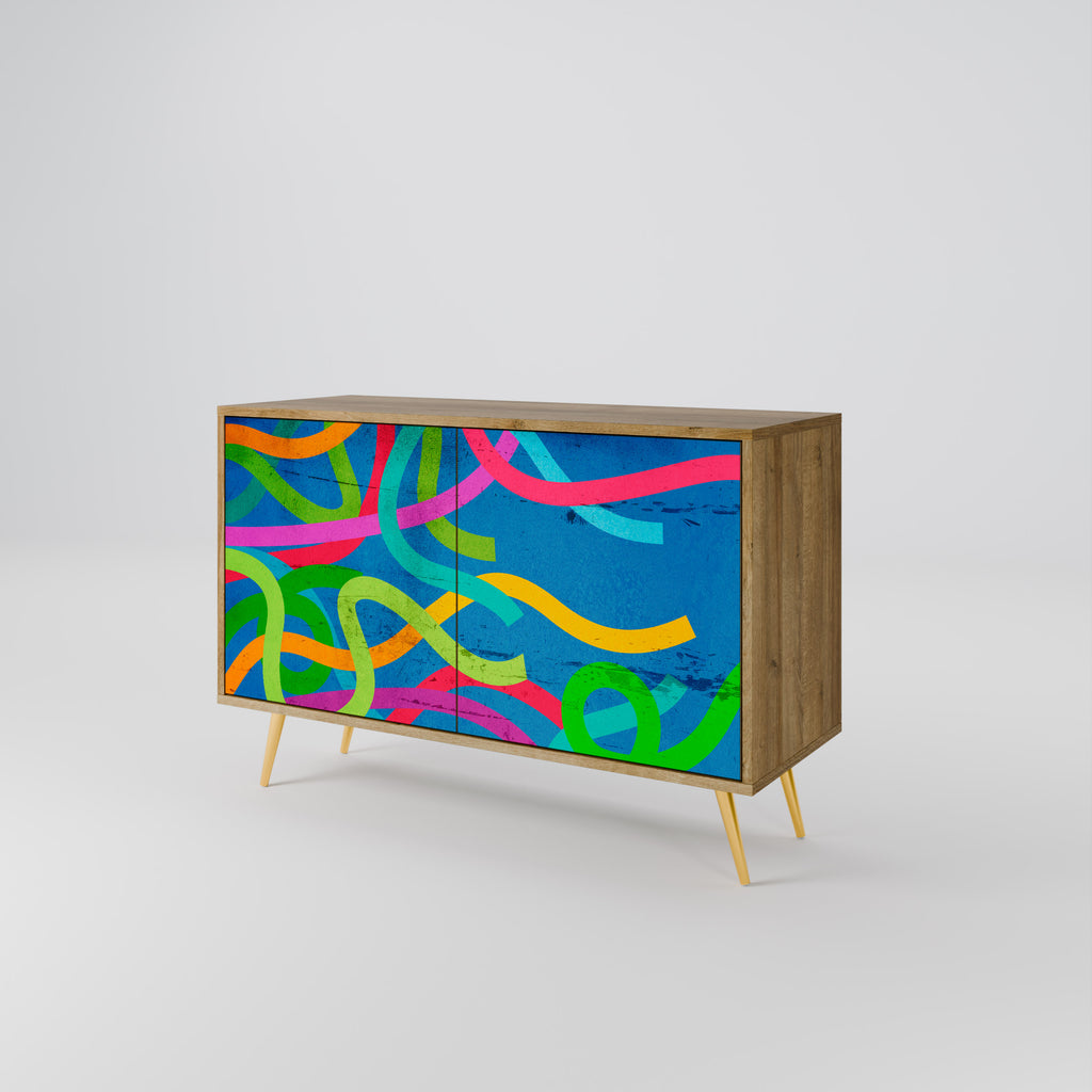 STREAMER TANGLE 2-Door Sideboard in Oak Effect