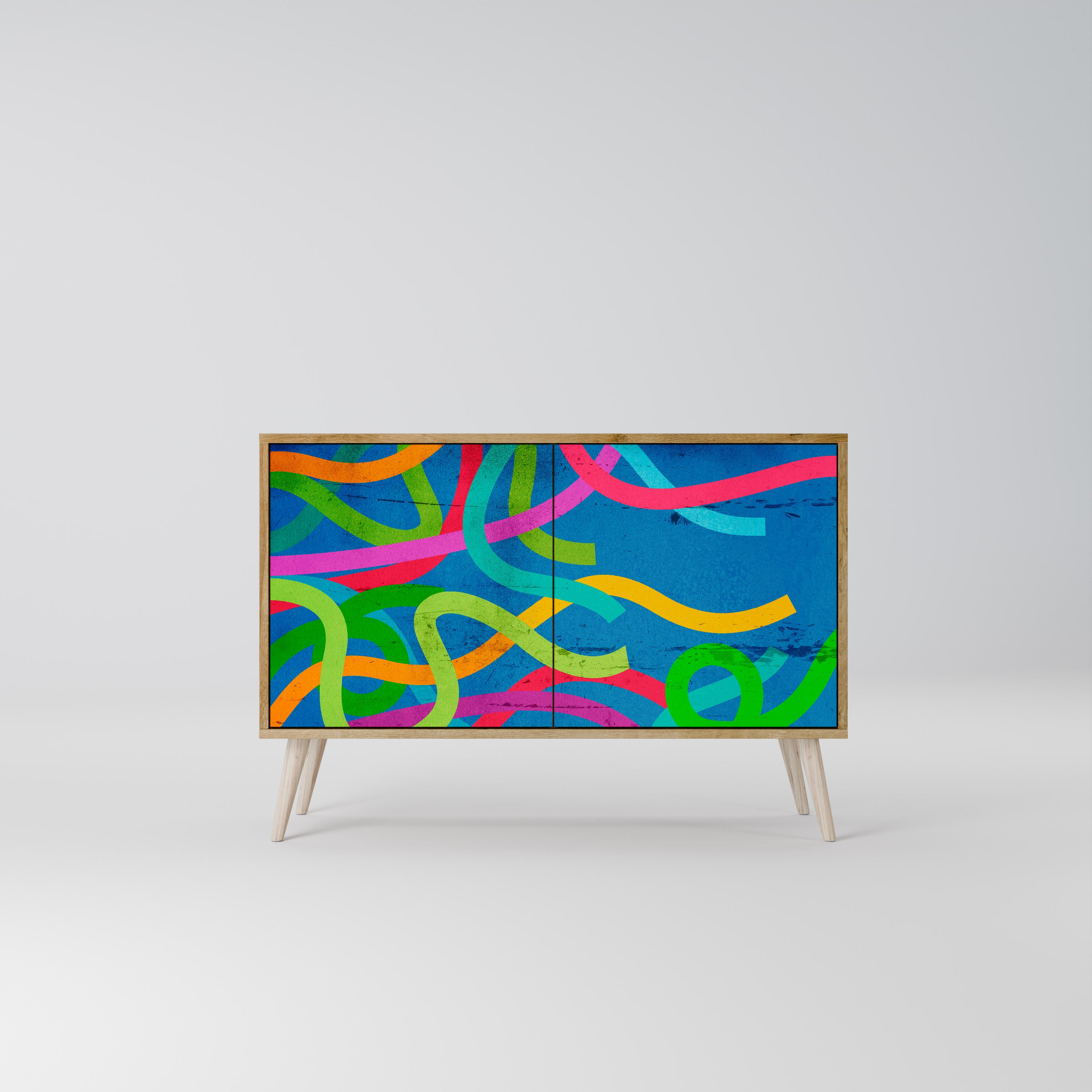 STREAMER TANGLE 2-Door Sideboard in Oak Effect