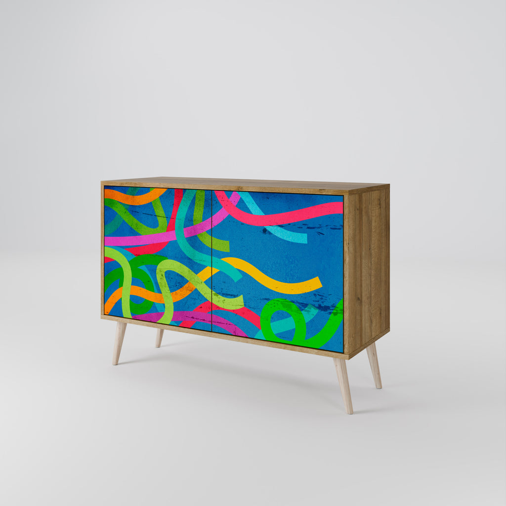 STREAMER TANGLE 2-Door Sideboard in Oak Effect