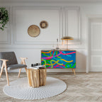 STREAMER TANGLE Aparador de 2 Puertas en Efecto Roble