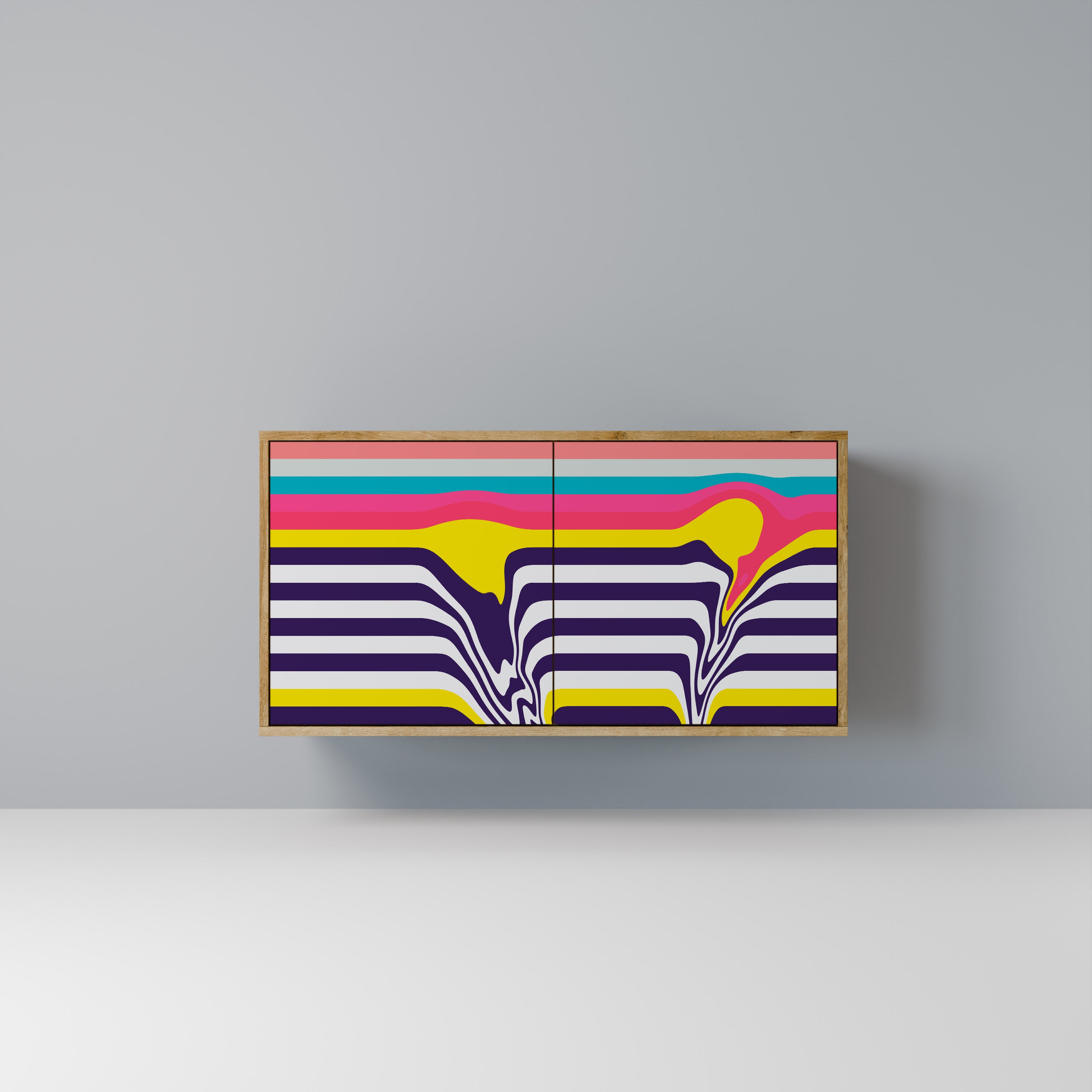 TONE COLLAPSE 2-Door Sideboard in Oak Effect