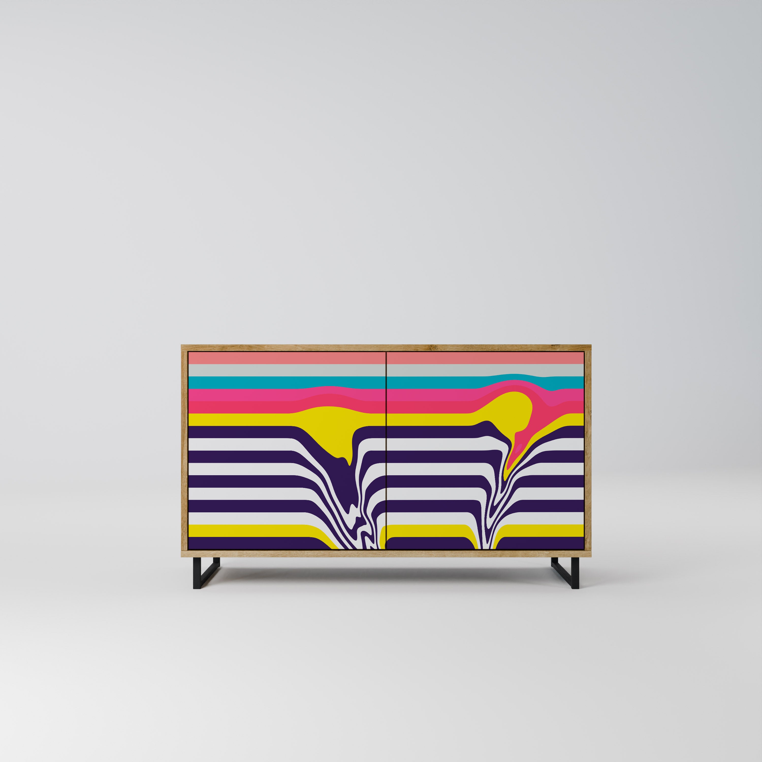 TONE COLLAPSE 2-Door Sideboard in Oak Effect