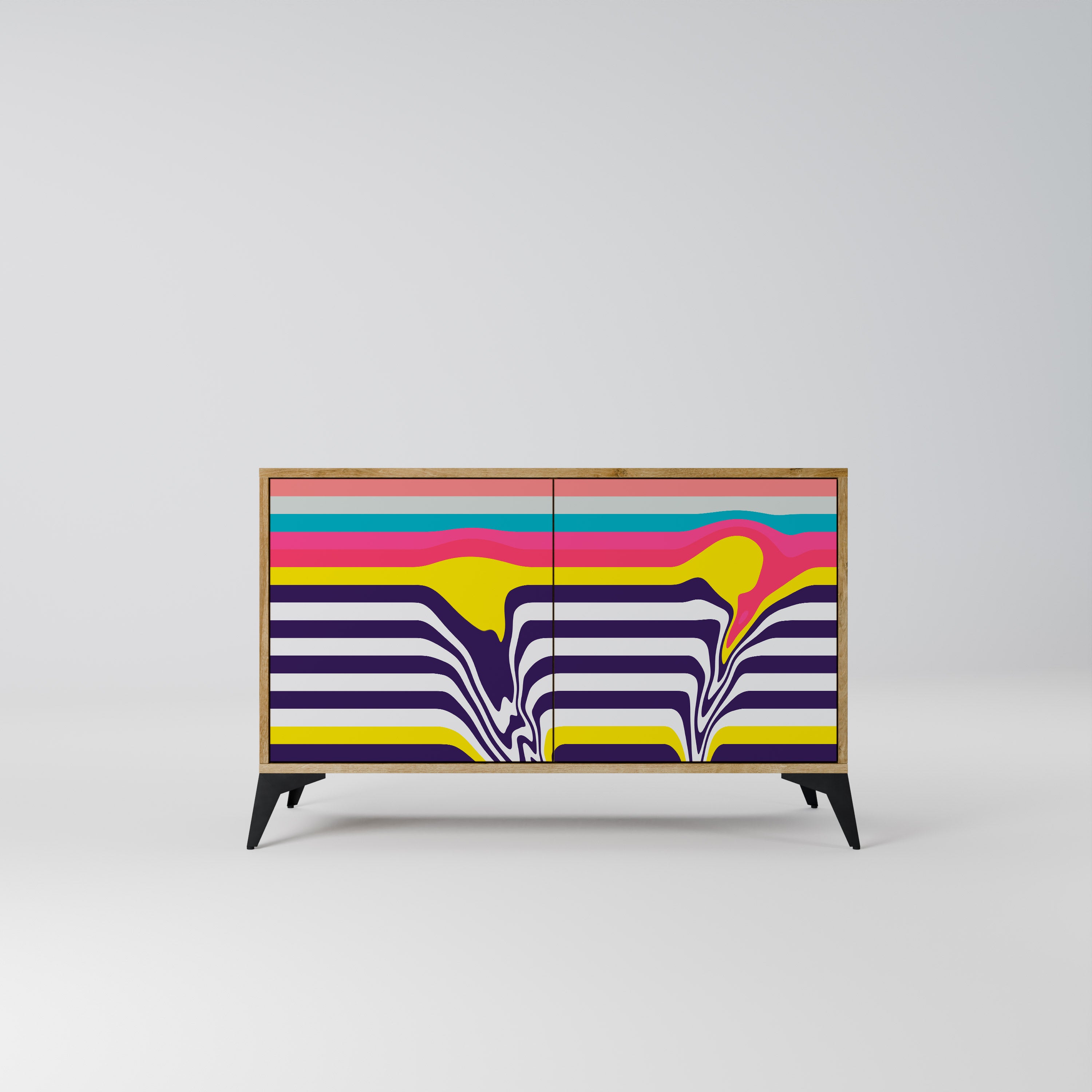 TONE COLLAPSE 2-Door Sideboard in Oak Effect