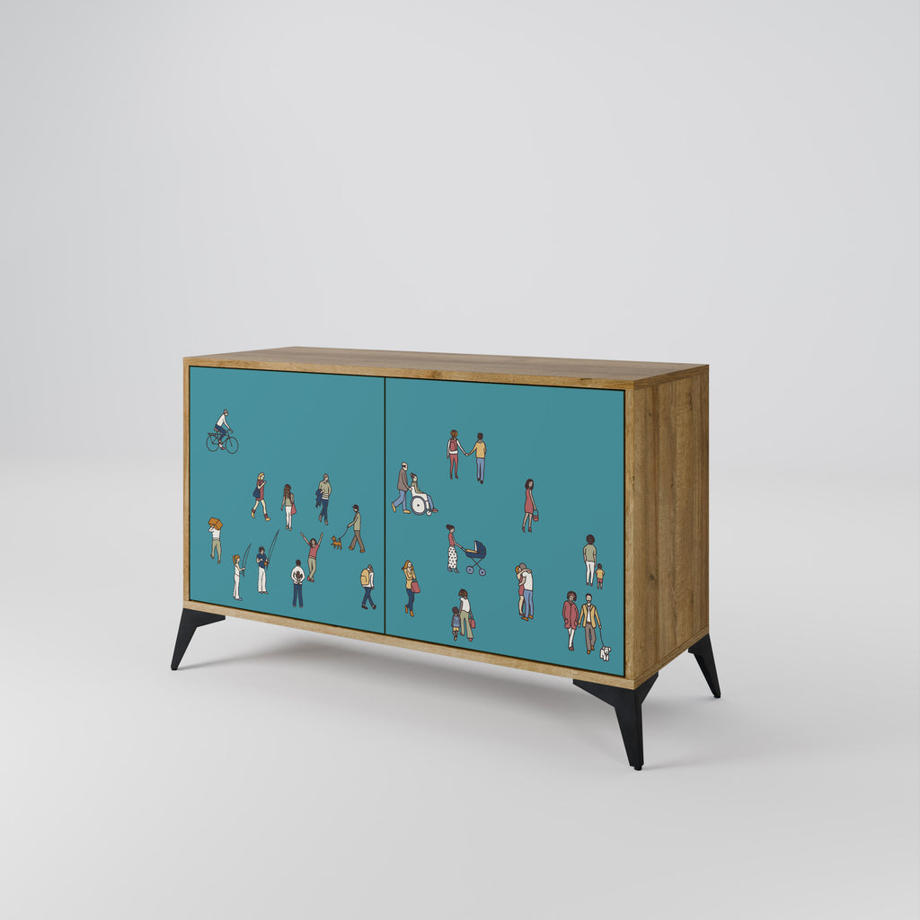 COLLECTIVE STREAM 2-Door Sideboard in Oak Effect