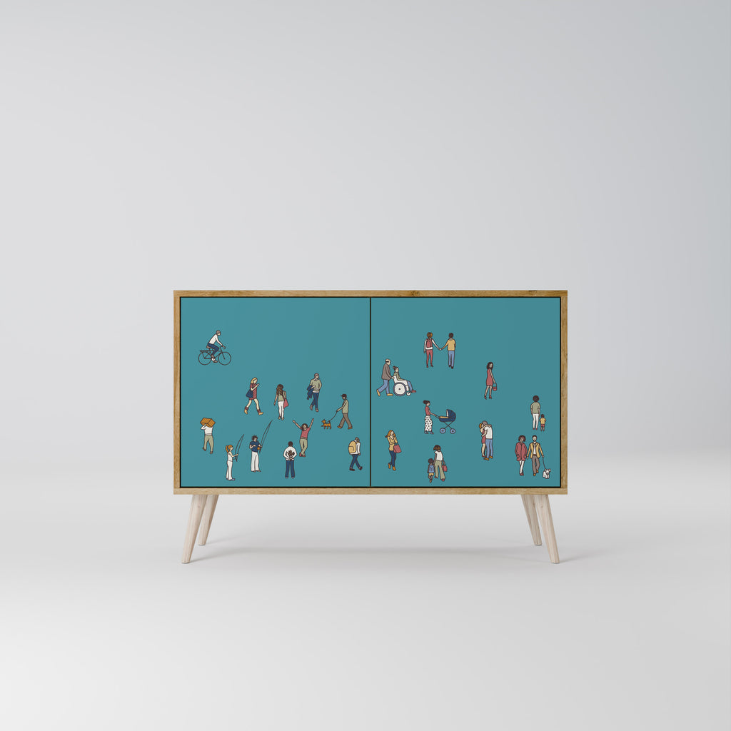 COLLECTIVE STREAM 2-Door Sideboard in Oak Effect