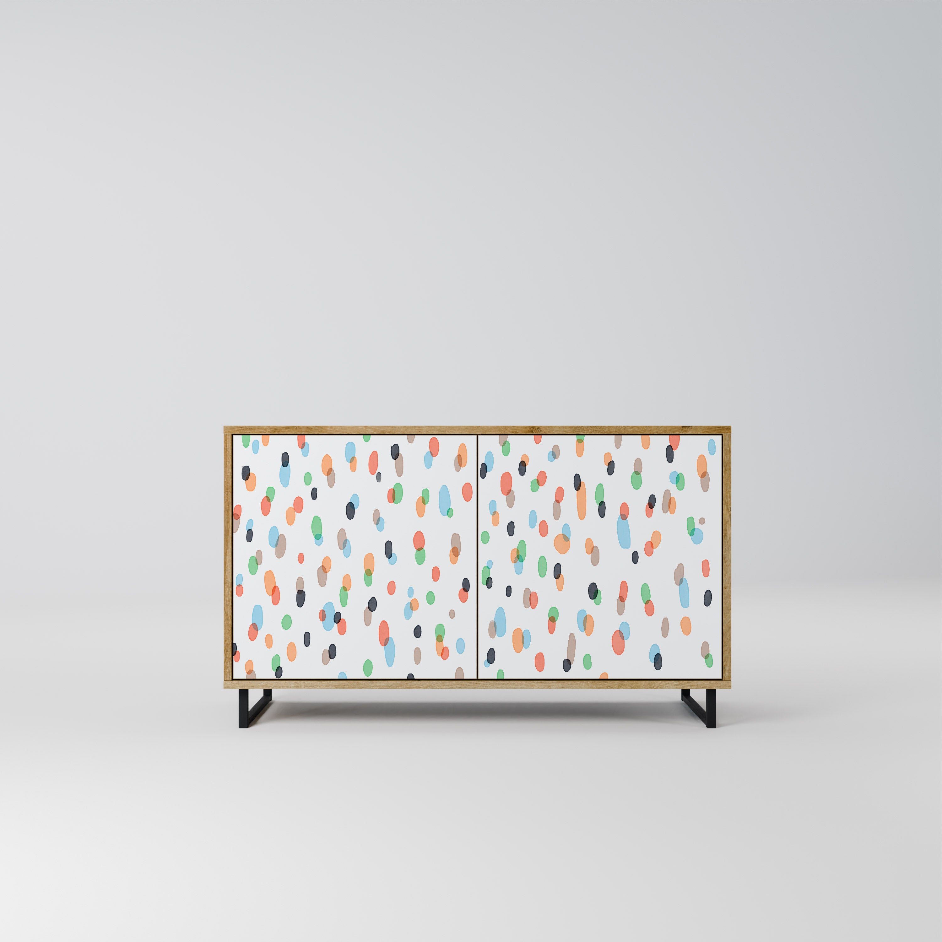 ENERGETIC SPOTS 2-Door Sideboard in Oak Effect