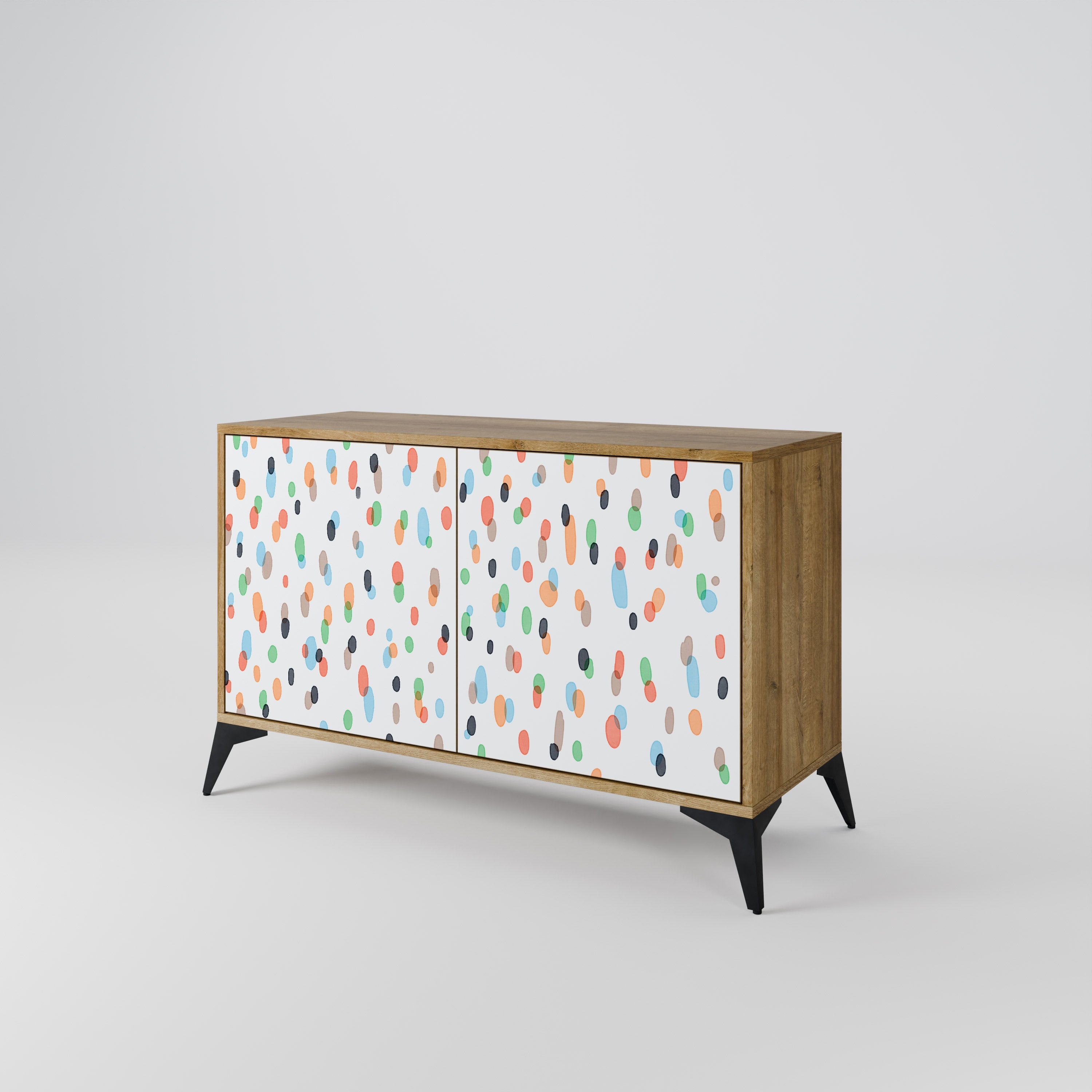 ENERGETIC SPOTS 2-Door Sideboard in Oak Effect