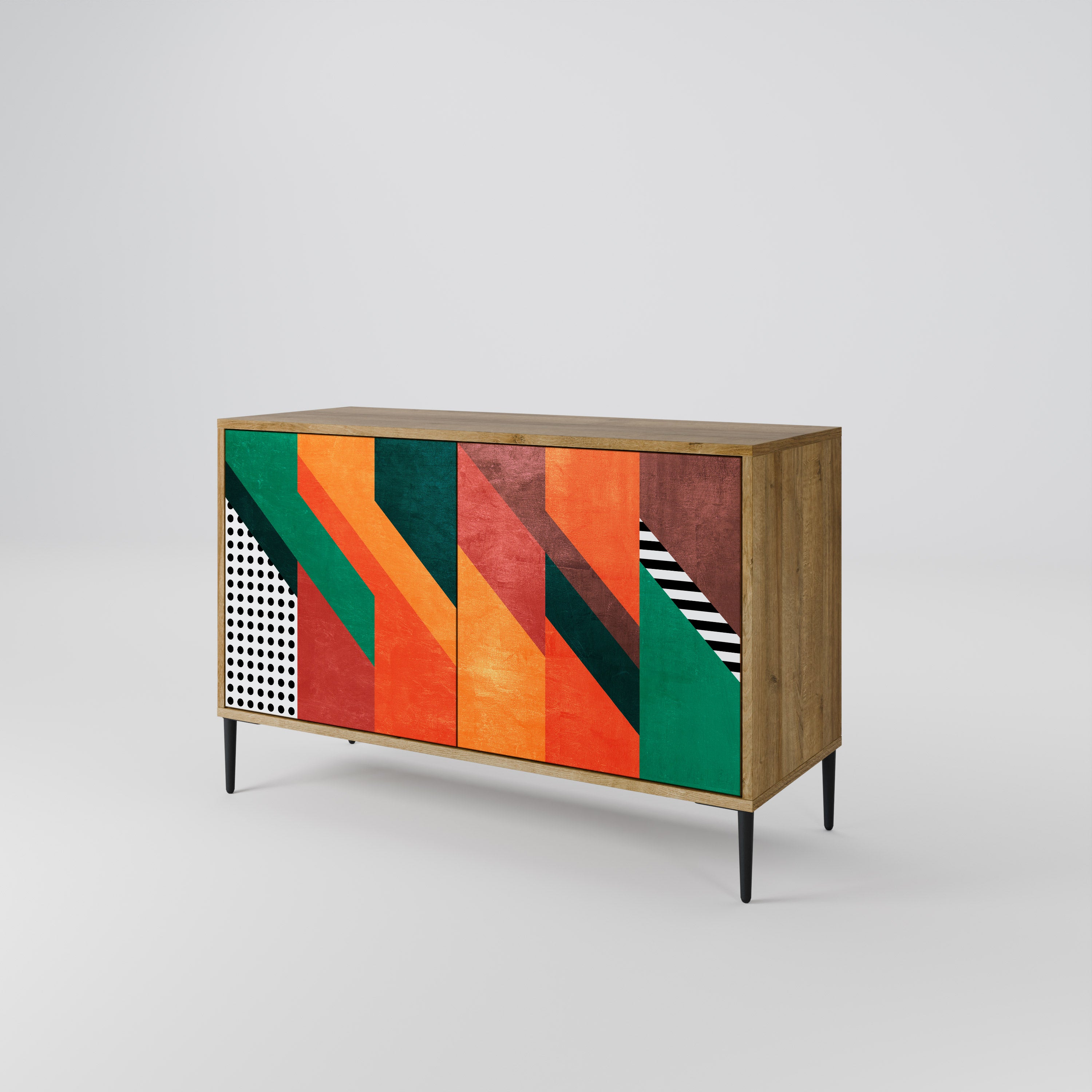 MAKESHIFT ARTISTRY 2-Door Sideboard in Oak Effect