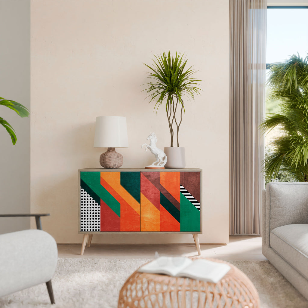 MAKESHIFT ARTISTRY 2-Door Sideboard in Oak Effect