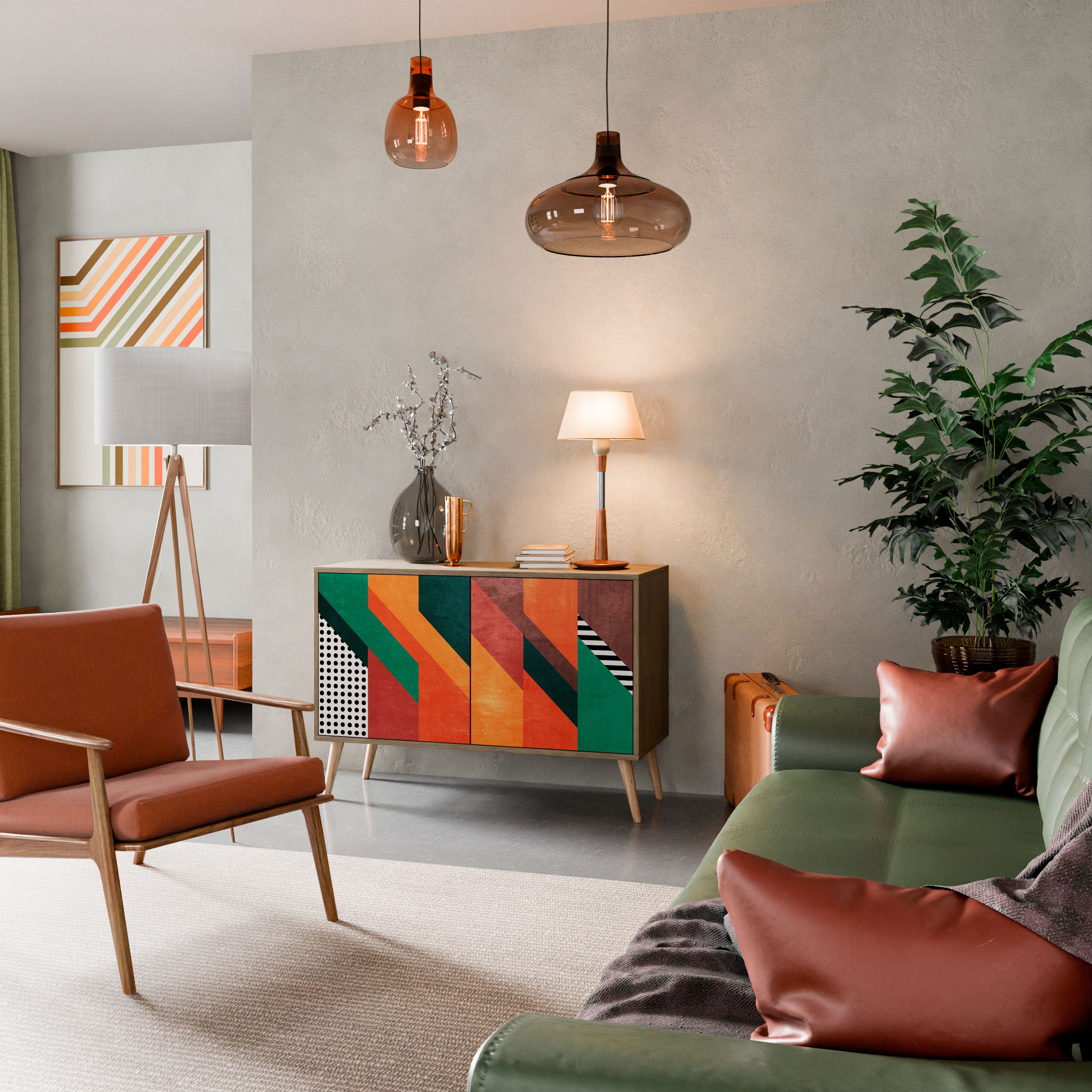 MAKESHIFT ARTISTRY 2-Door Sideboard in Oak Effect