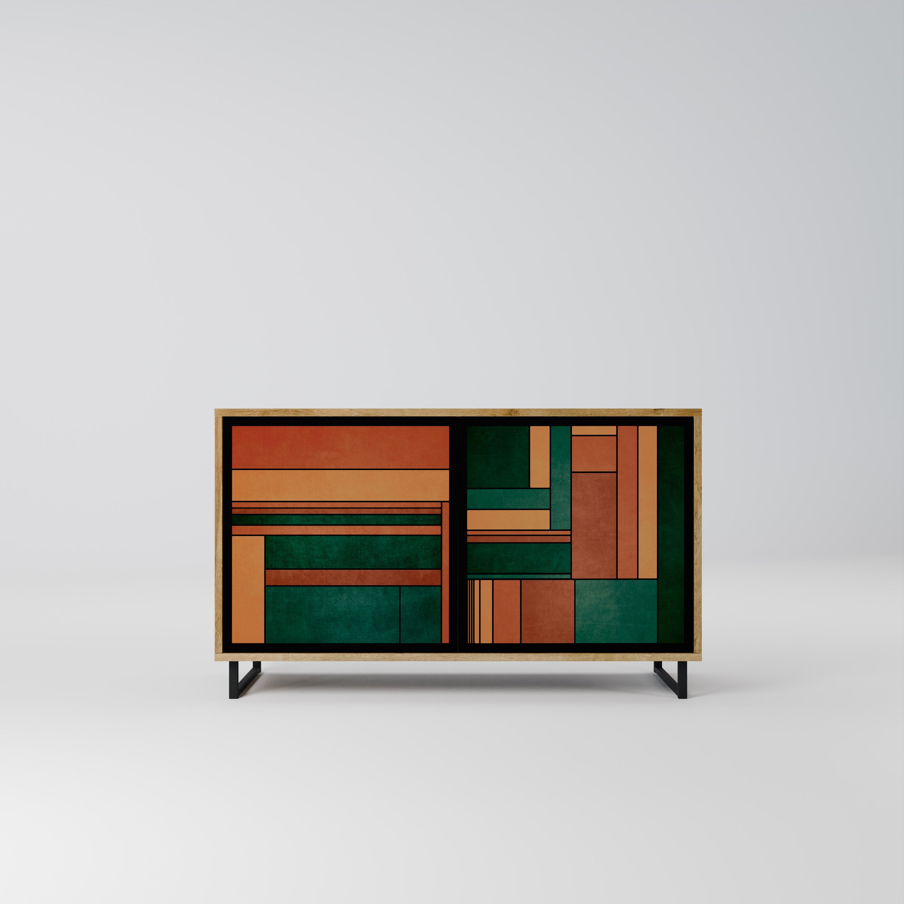 EARTHY FIGURES 2-Door Sideboard in Oak Effect