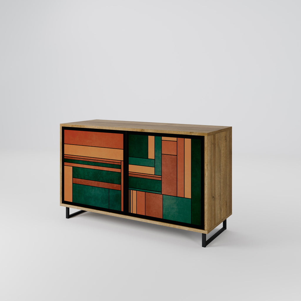EARTHY FIGURES 2-Door Sideboard in Oak Effect