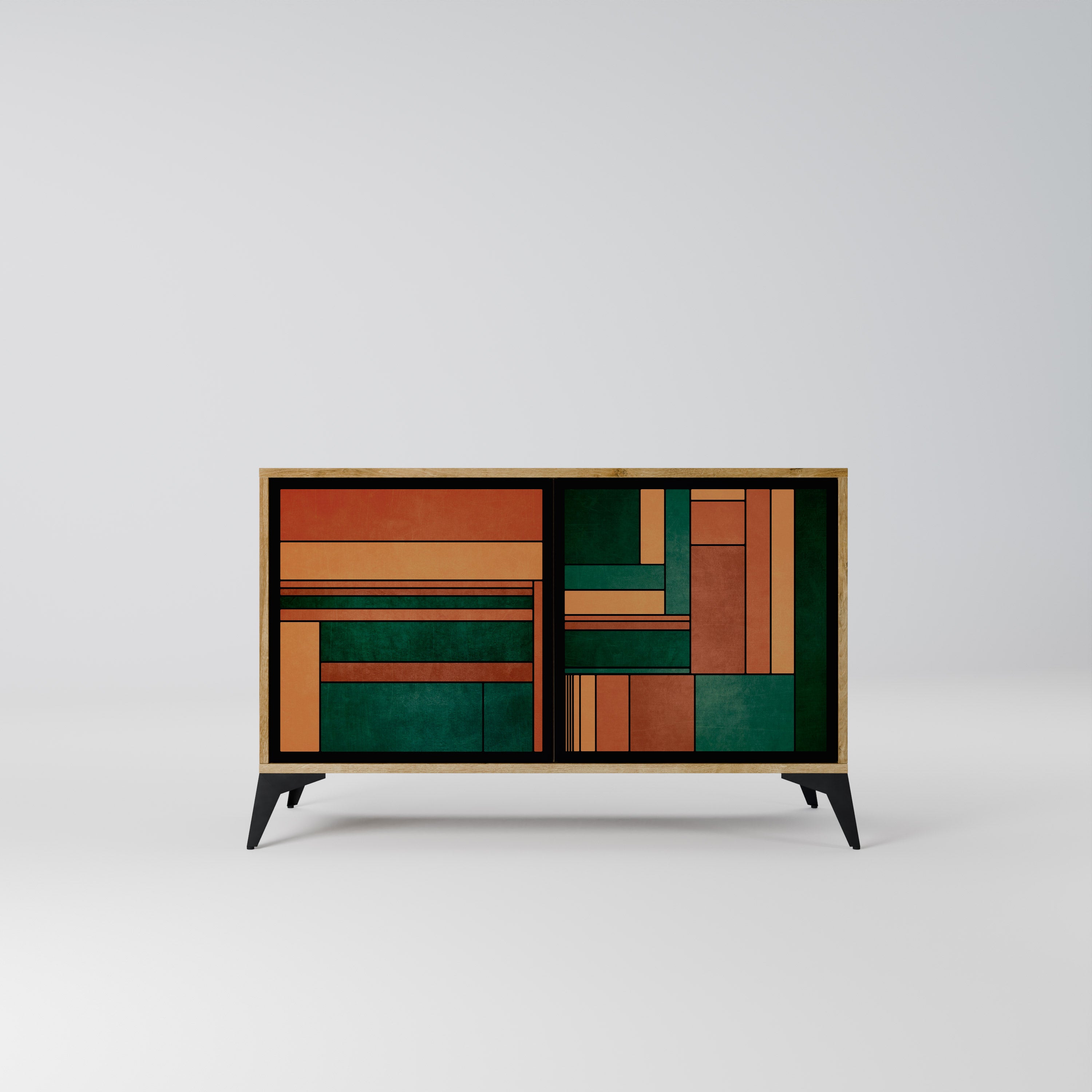 EARTHY FIGURES 2-Door Sideboard in Oak Effect