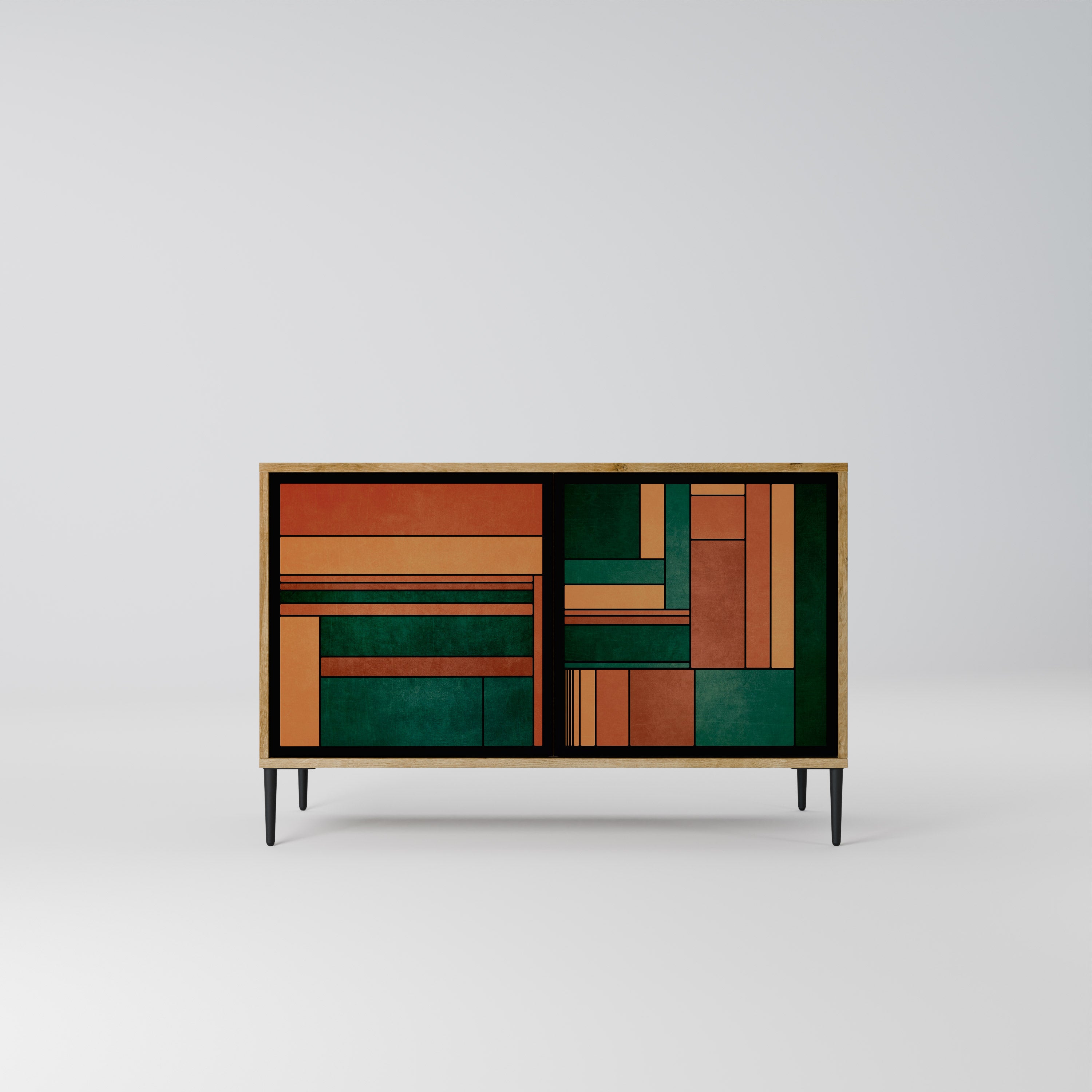 EARTHY FIGURES 2-Door Sideboard in Oak Effect