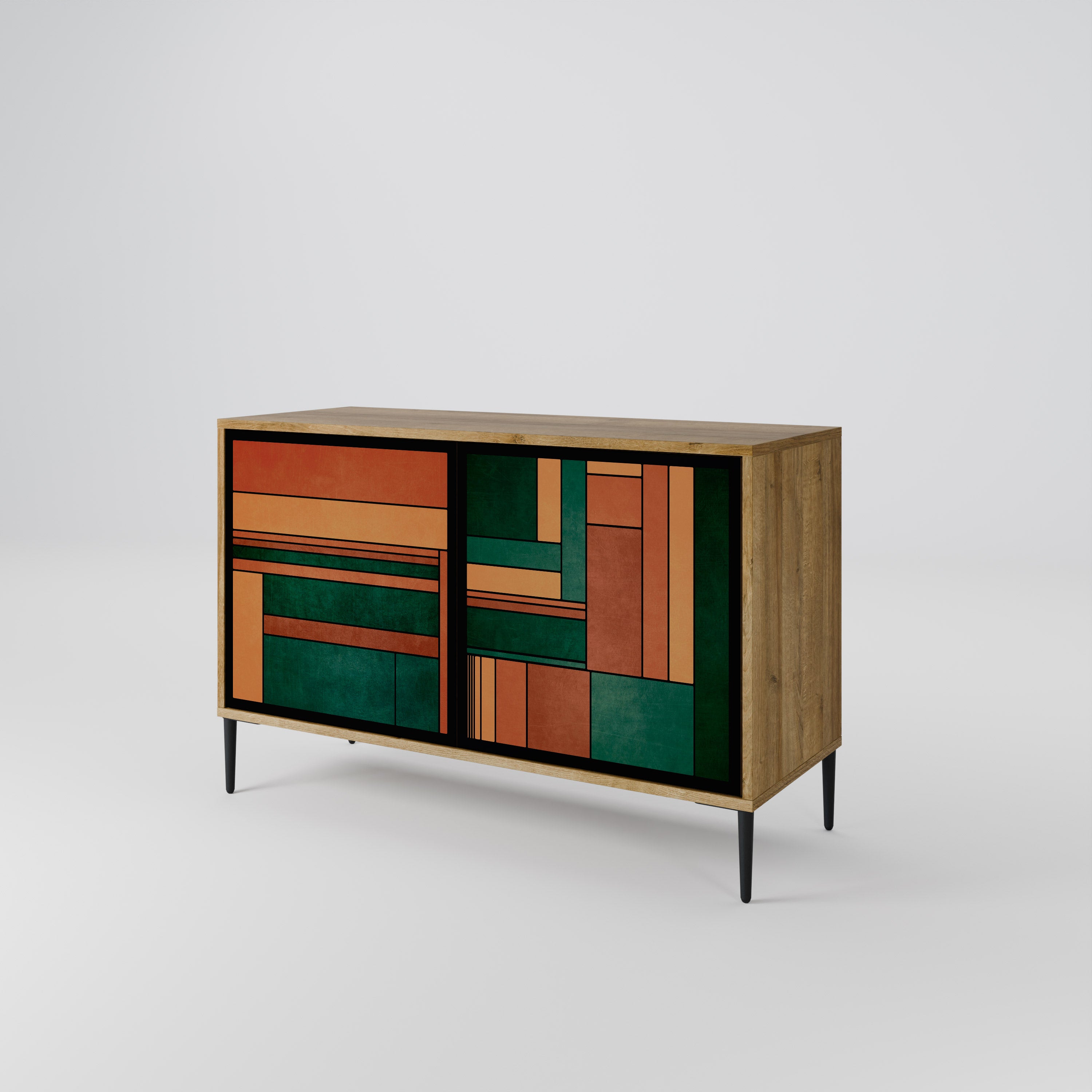 EARTHY FIGURES 2-Door Sideboard in Oak Effect