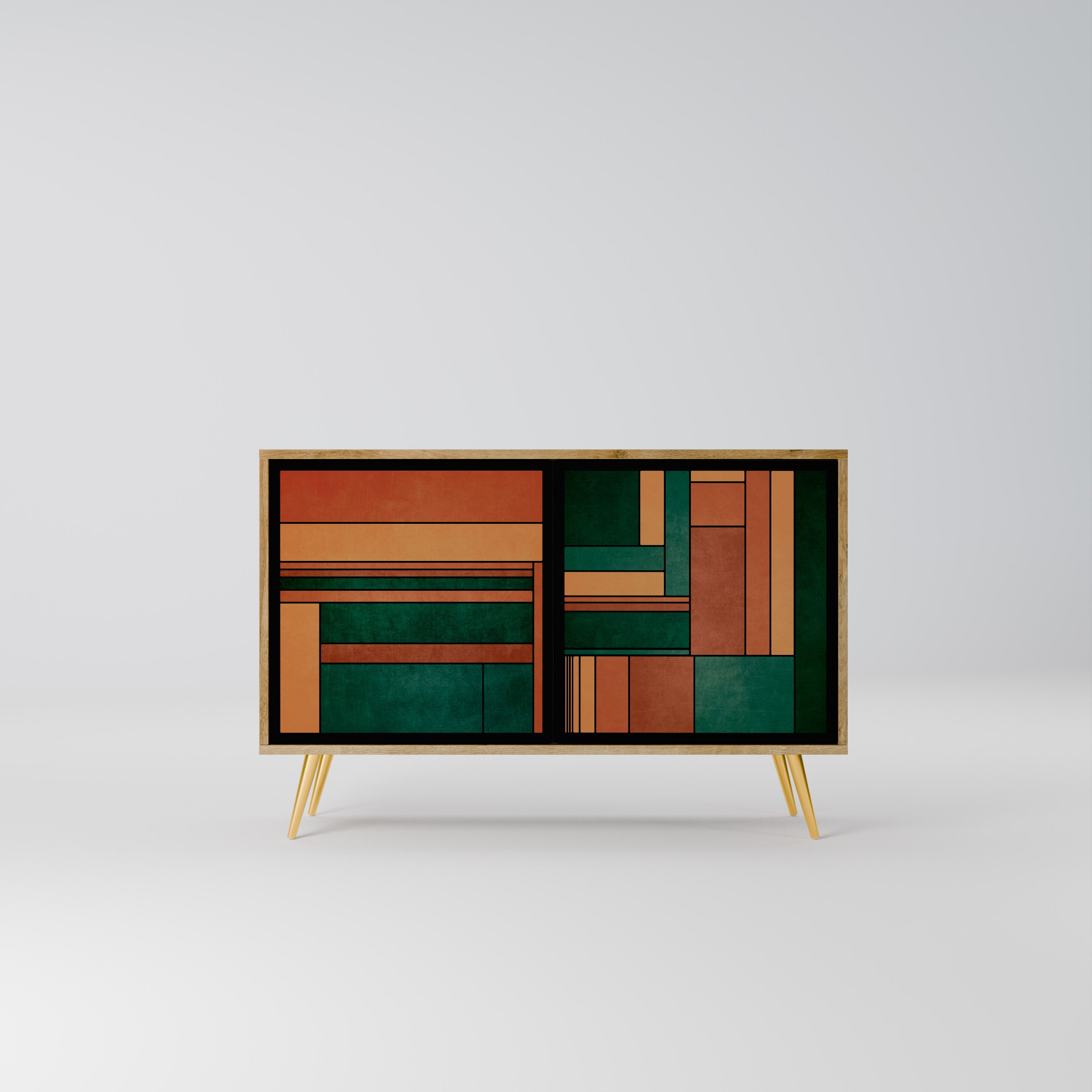 EARTHY FIGURES 2-Door Sideboard in Oak Effect