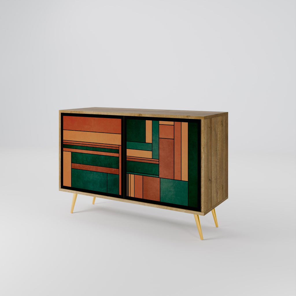 EARTHY FIGURES 2-Door Sideboard in Oak Effect