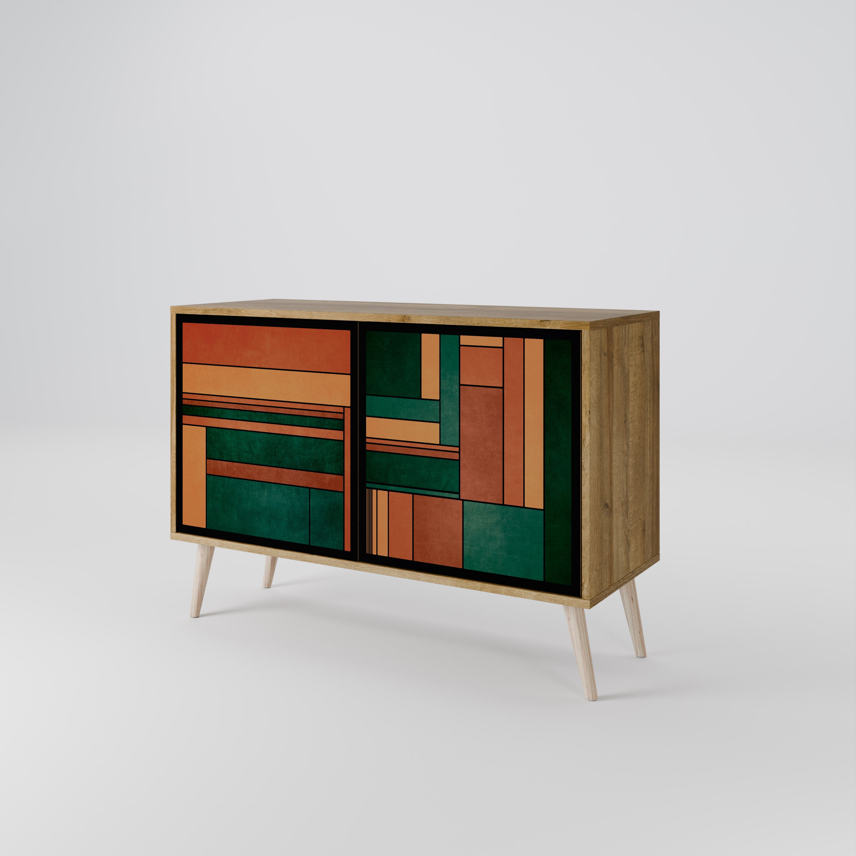 EARTHY FIGURES 2-Door Sideboard in Oak Effect