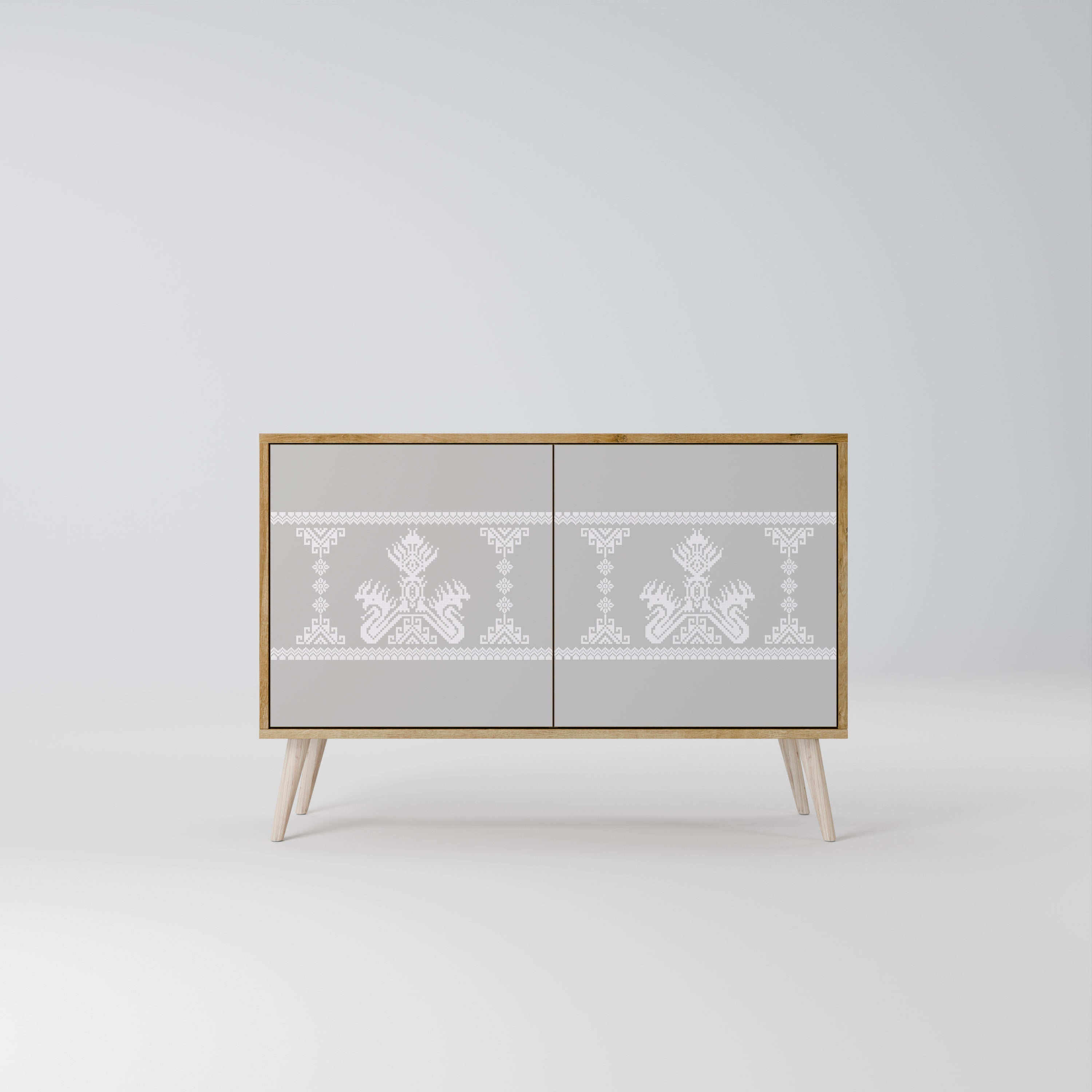 THAI GRAY 2-Door Sideboard in Oak Effect