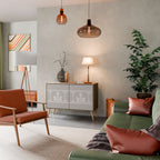 THAI GRAY Aparador de 2 Puertas en Efecto Roble