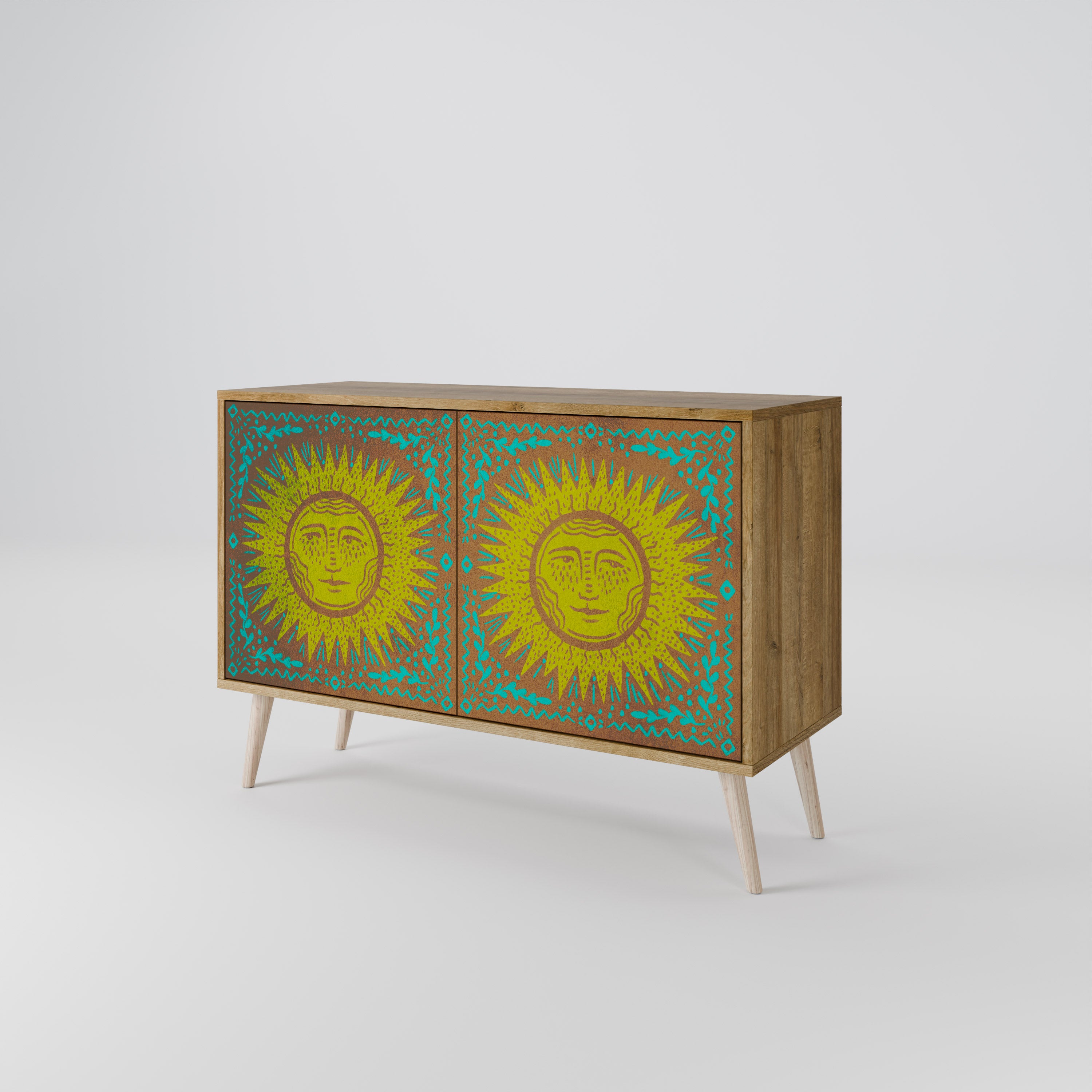 SUNSHINE EULOGY 2-Door Sideboard in Oak Effect