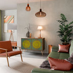 SUNSHINE EULOGY Aparador de 2 Puertas en Efecto Roble