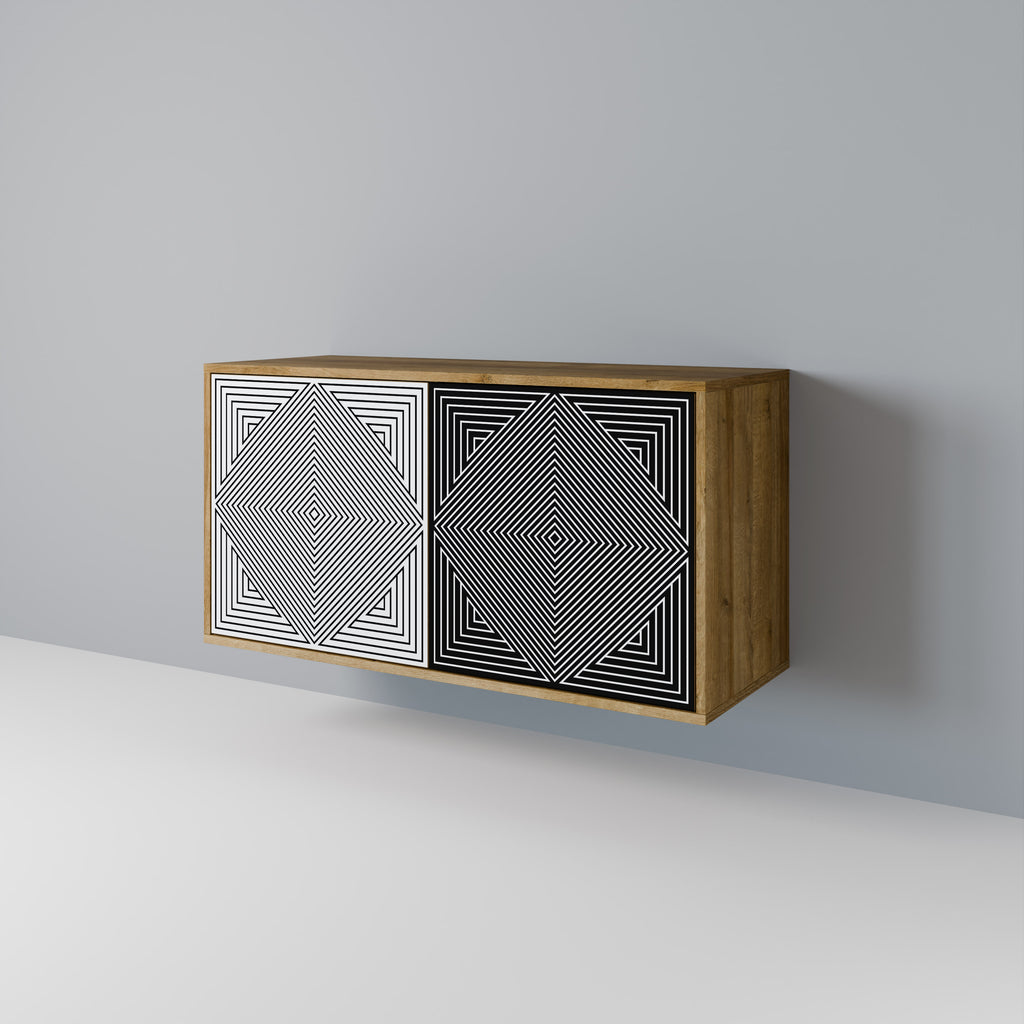 POLYGON ILLUSION 2-Door Sideboard in Oak Effect