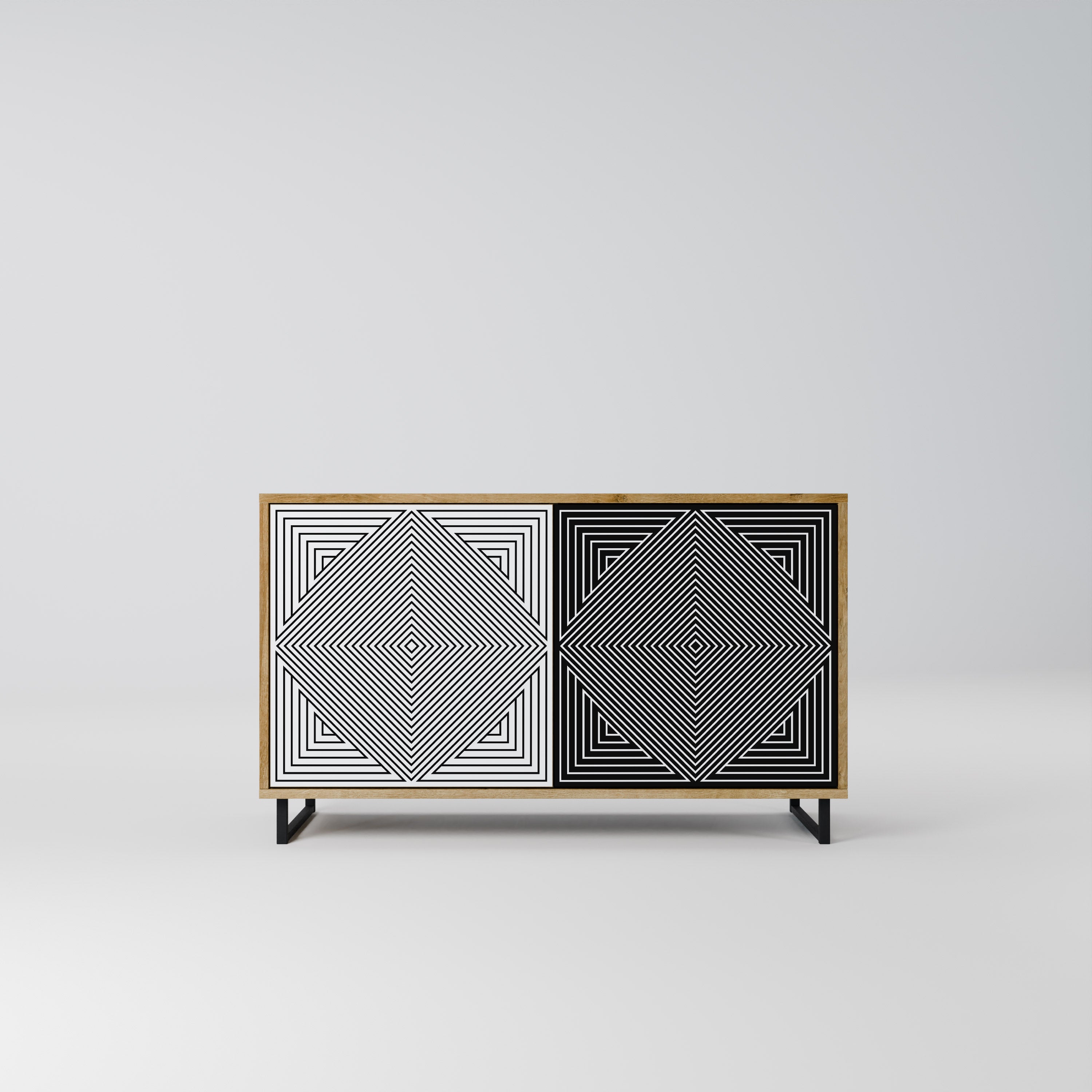 POLYGON ILLUSION 2-Door Sideboard in Oak Effect