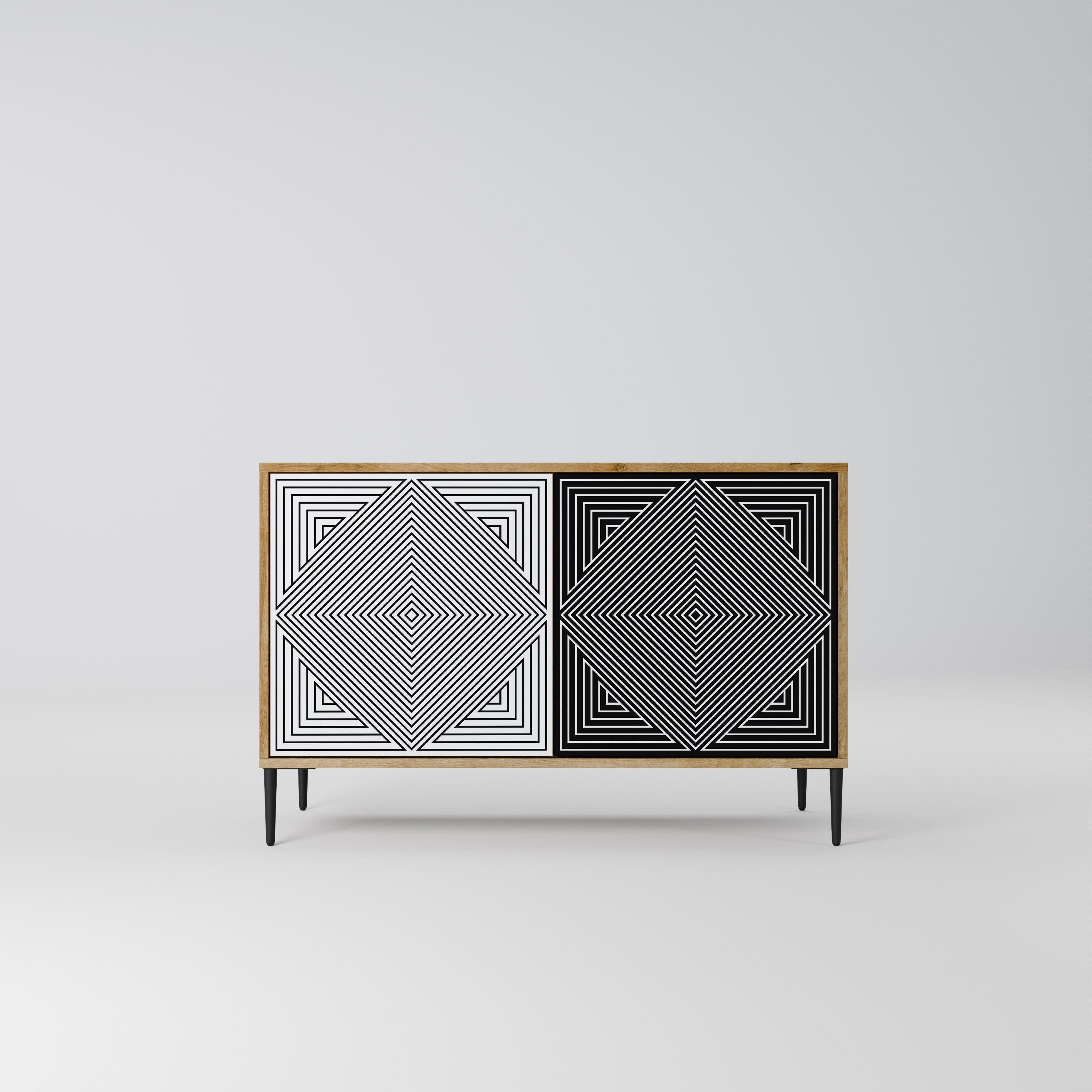 POLYGON ILLUSION 2-Door Sideboard in Oak Effect