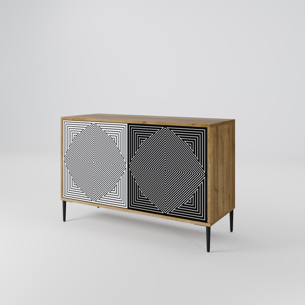 POLYGON ILLUSION 2-Door Sideboard in Oak Effect