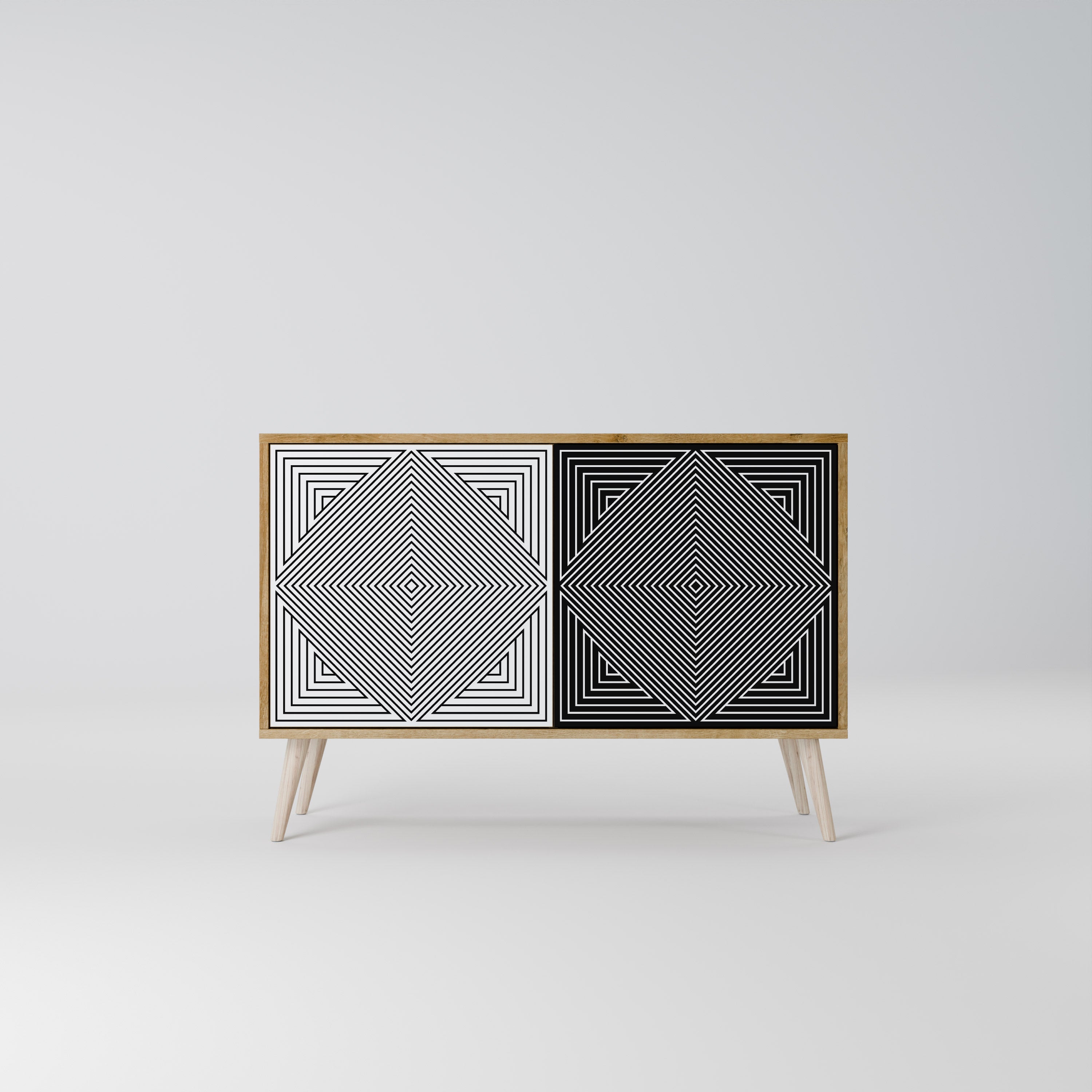 POLYGON ILLUSION 2-Door Sideboard in Oak Effect